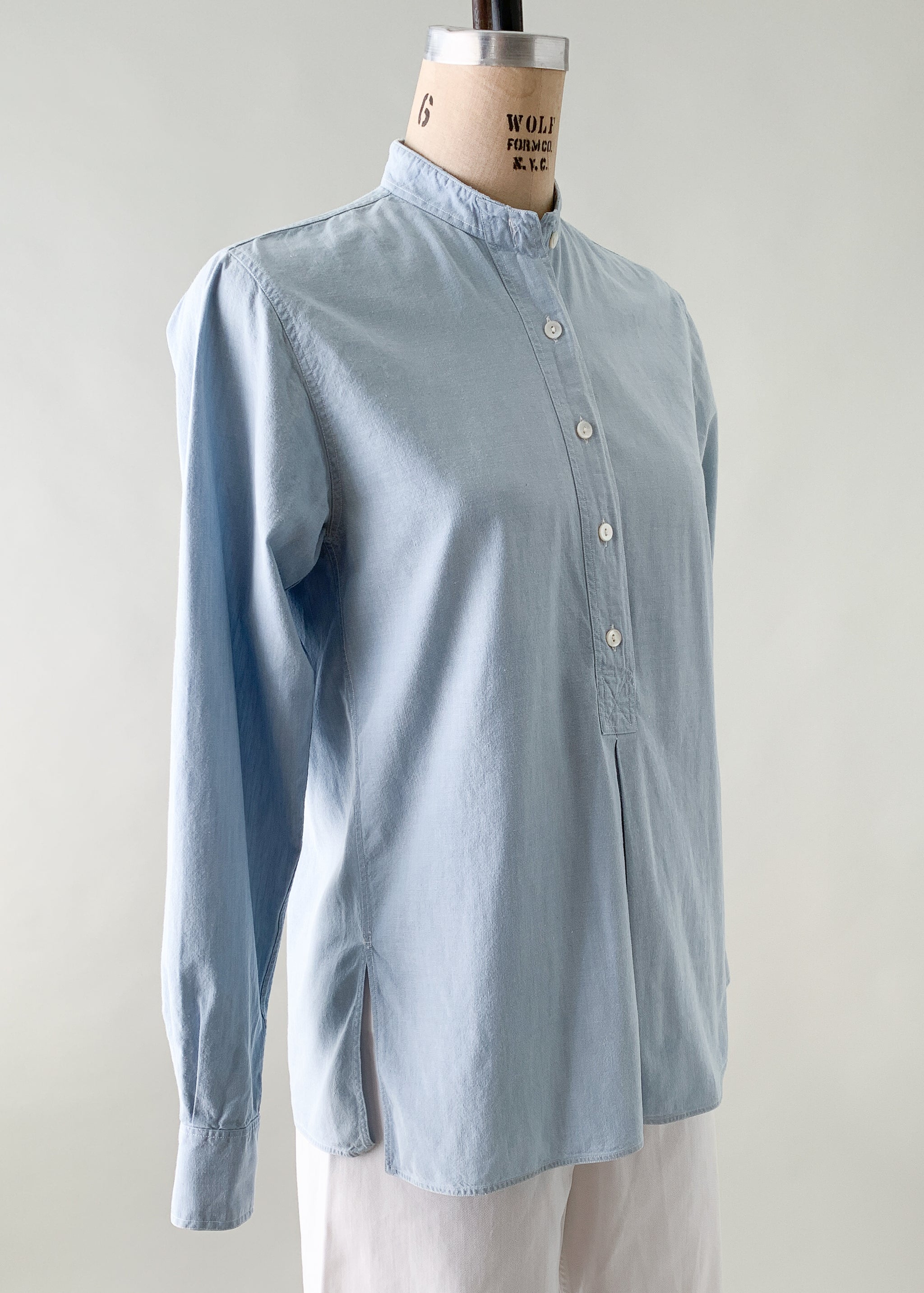 Vintage 1970s Yves Saint Laurent Chambray Shirt