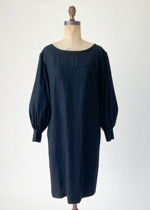 Vintage 1980s YSL Raw Silk Dress