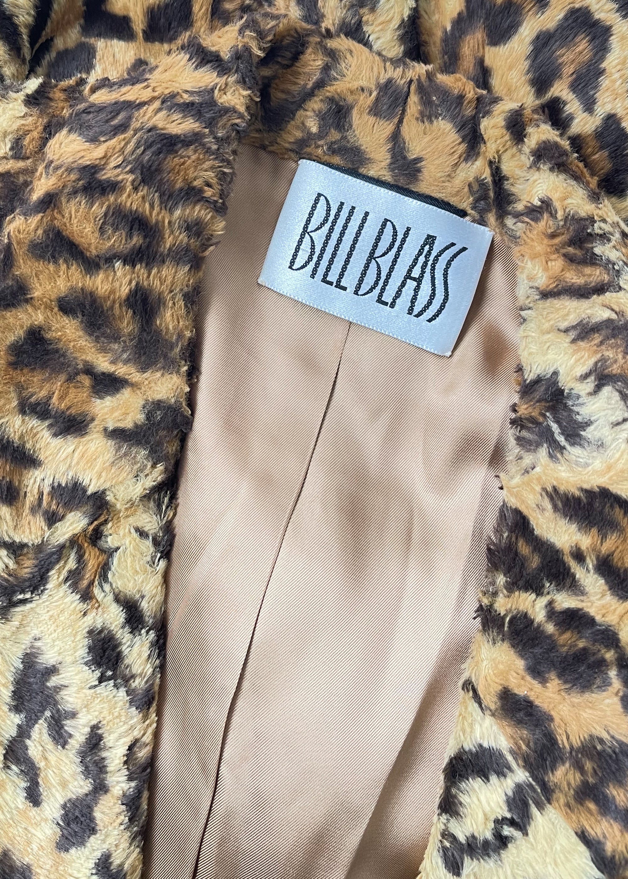 Vintage 1980s Bill Blass Faux Fur Blazer