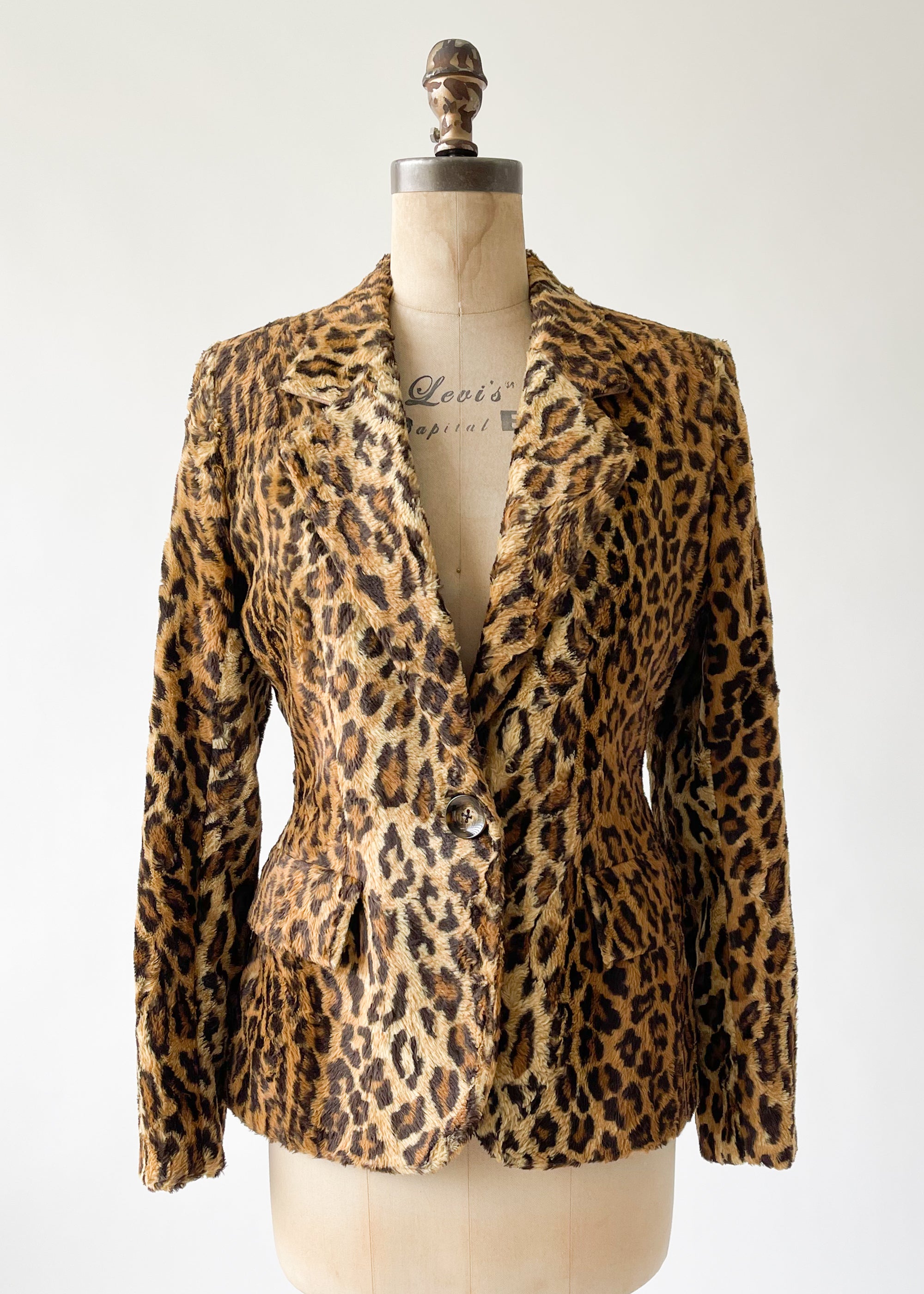 Vintage 1980s Bill Blass Faux Fur Blazer