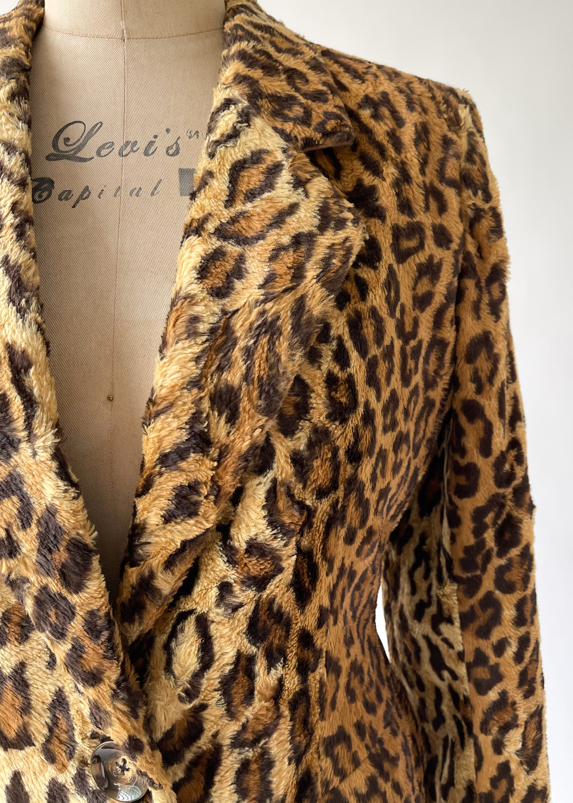 Vintage 1980s Bill Blass Faux Fur Blazer