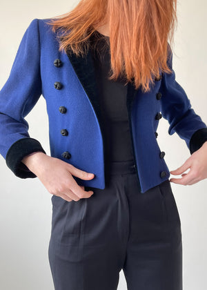 Vintage 1970s Yves Saint Laurent Wool Military Jacket