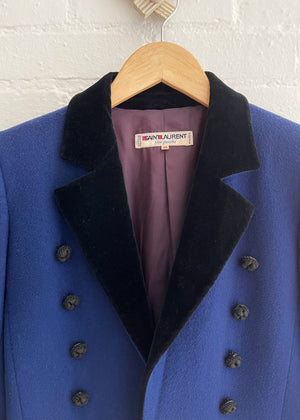 Vintage 1970s Yves Saint Laurent Wool Military Jacket