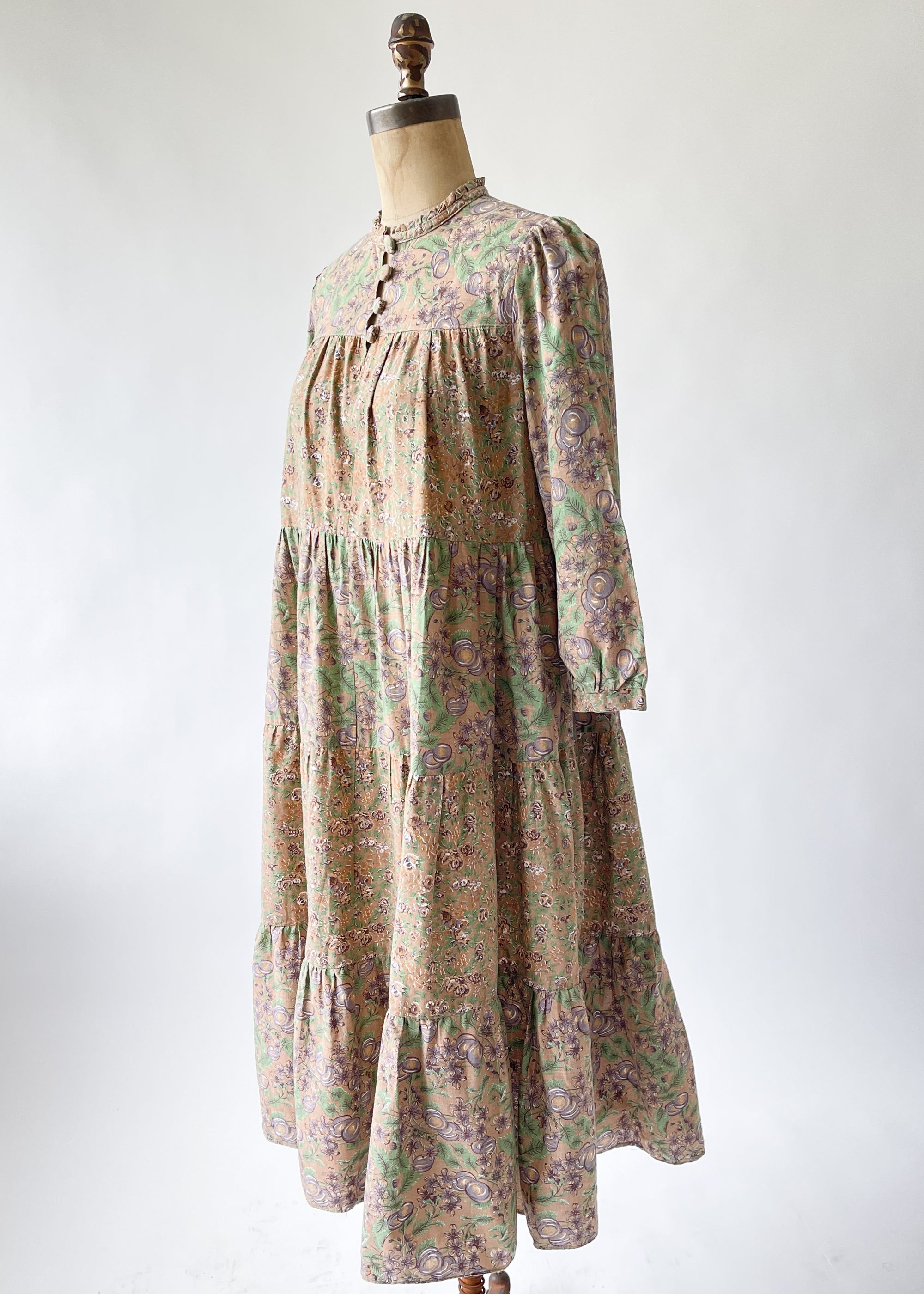Vintage 1970s Floral Tiered Dress - Raleigh Vintage