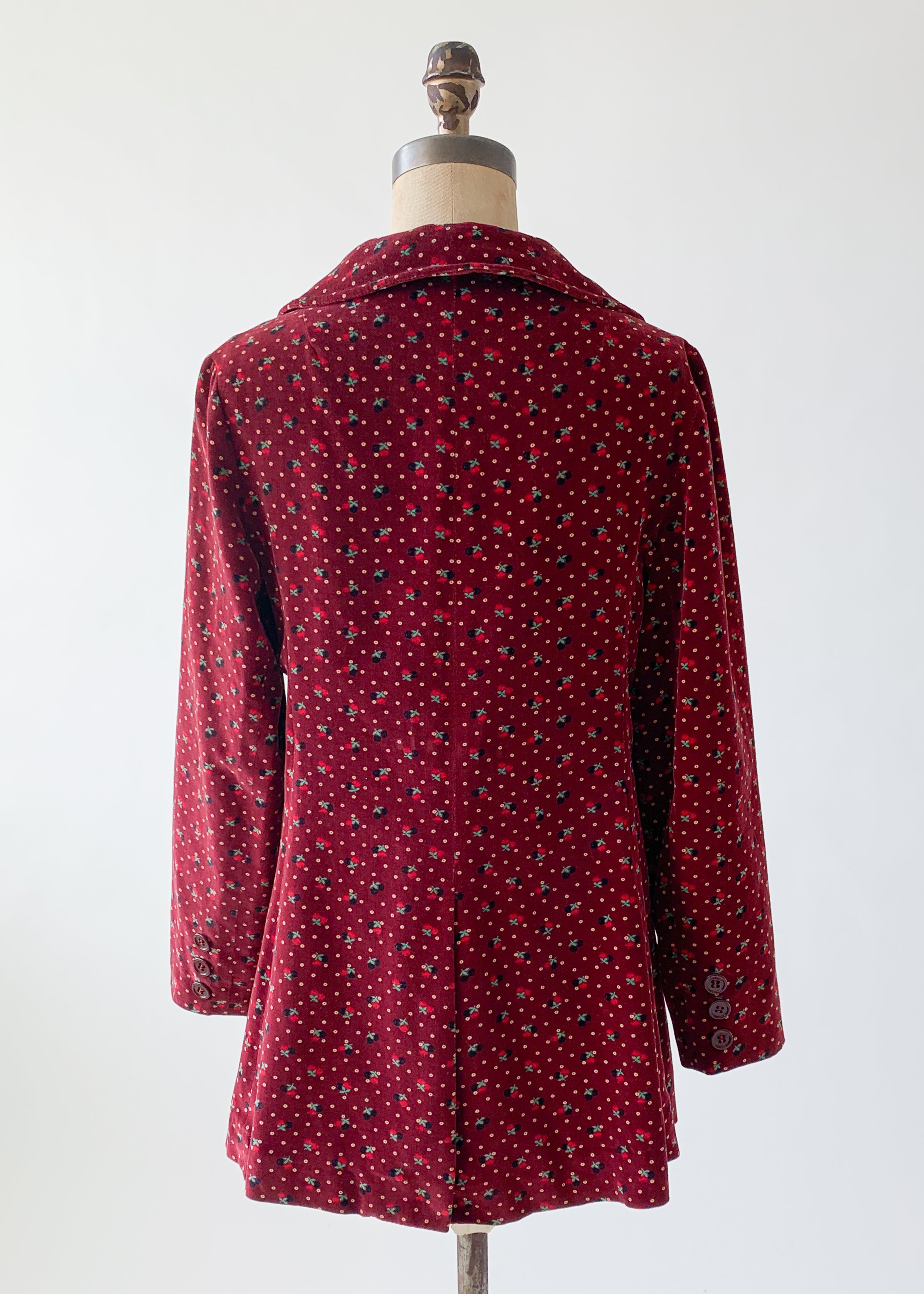Vintage 1970s Floral Velvet Jacket