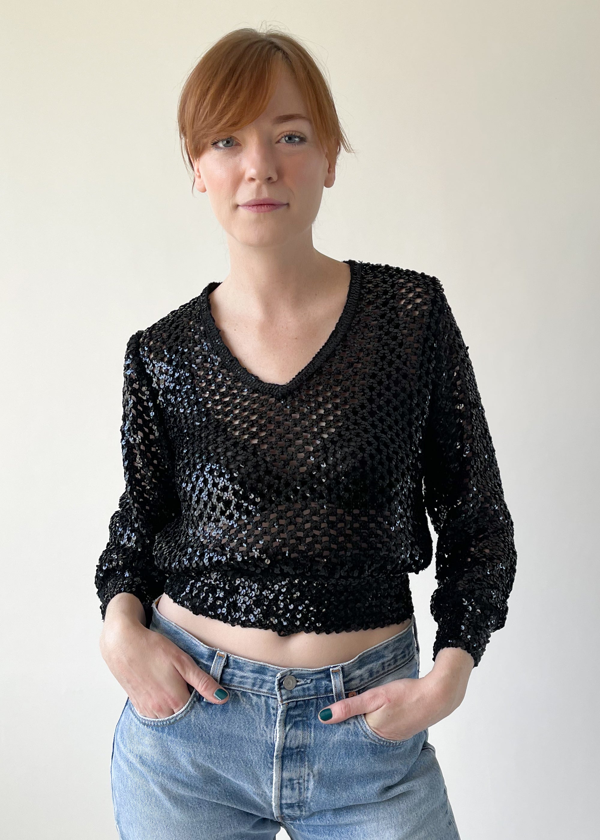 Vintage 1970s Sequined Top