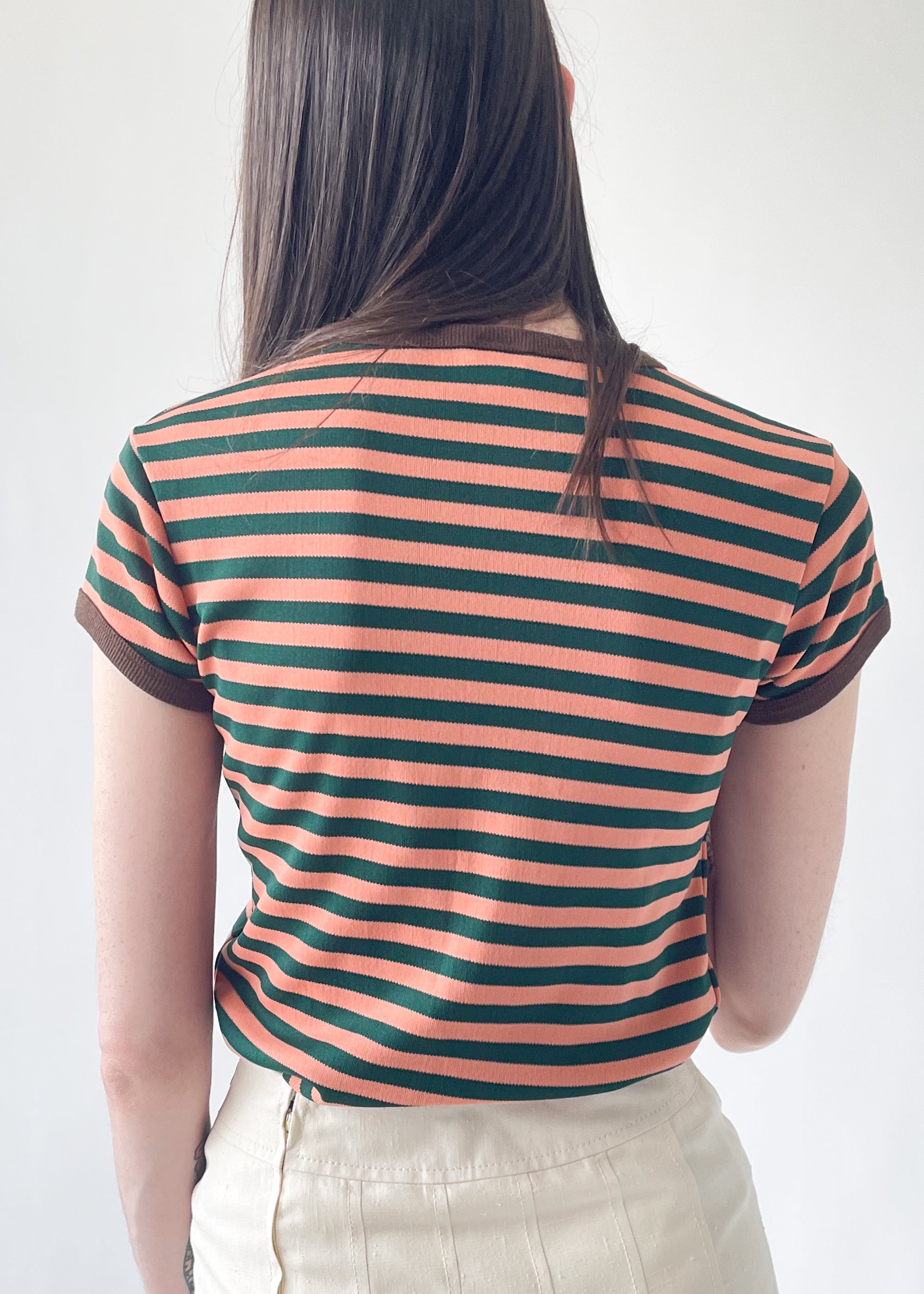 Vintage 1970s Striped Tee Shirt