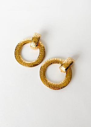 Vintage 1980s Chanel Convertible Doorknocker Earrings