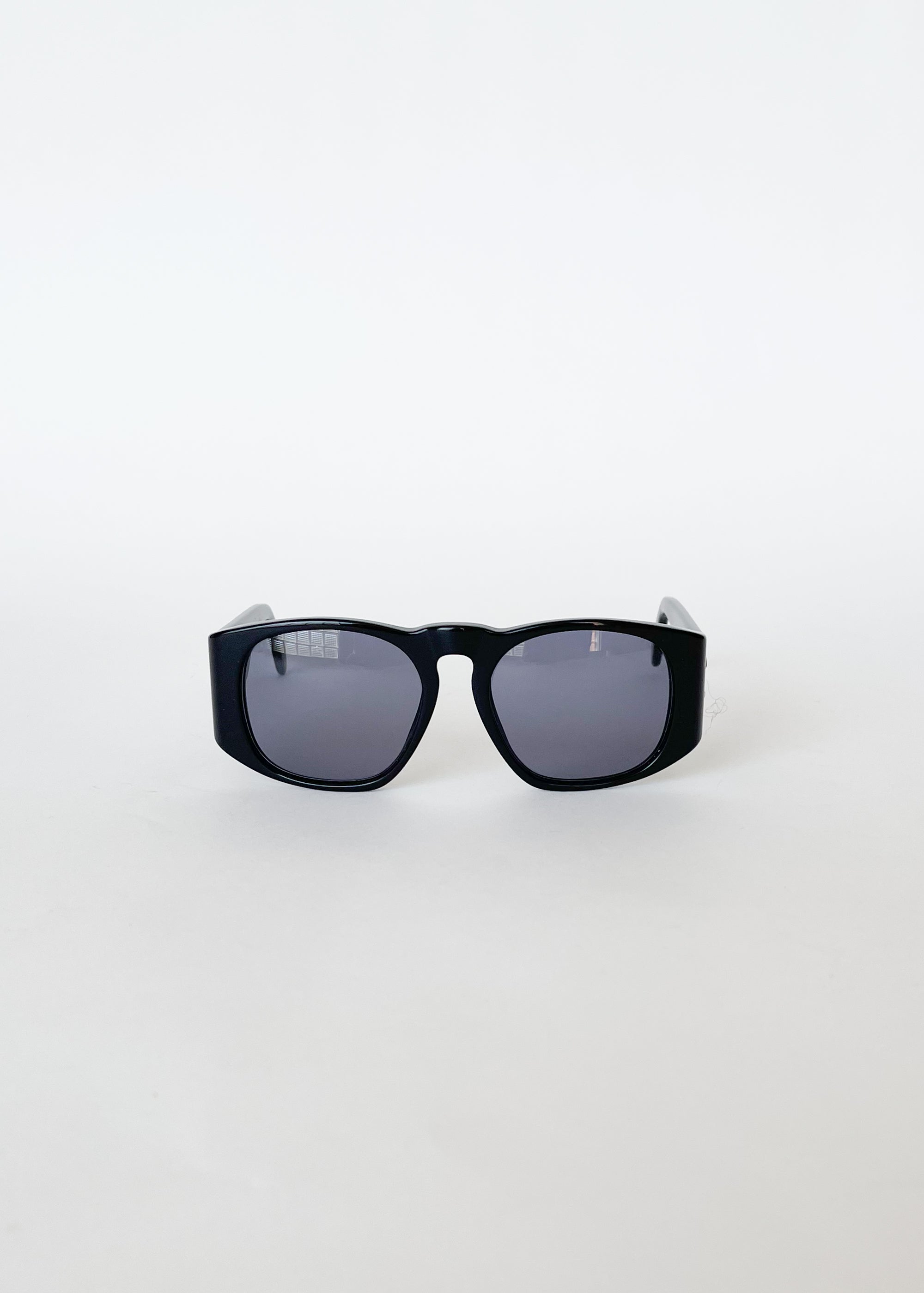 CHANEL Vintage Sunglasses 10513 Runaway Camera Lens Black & Grey Eyewear  Glasses