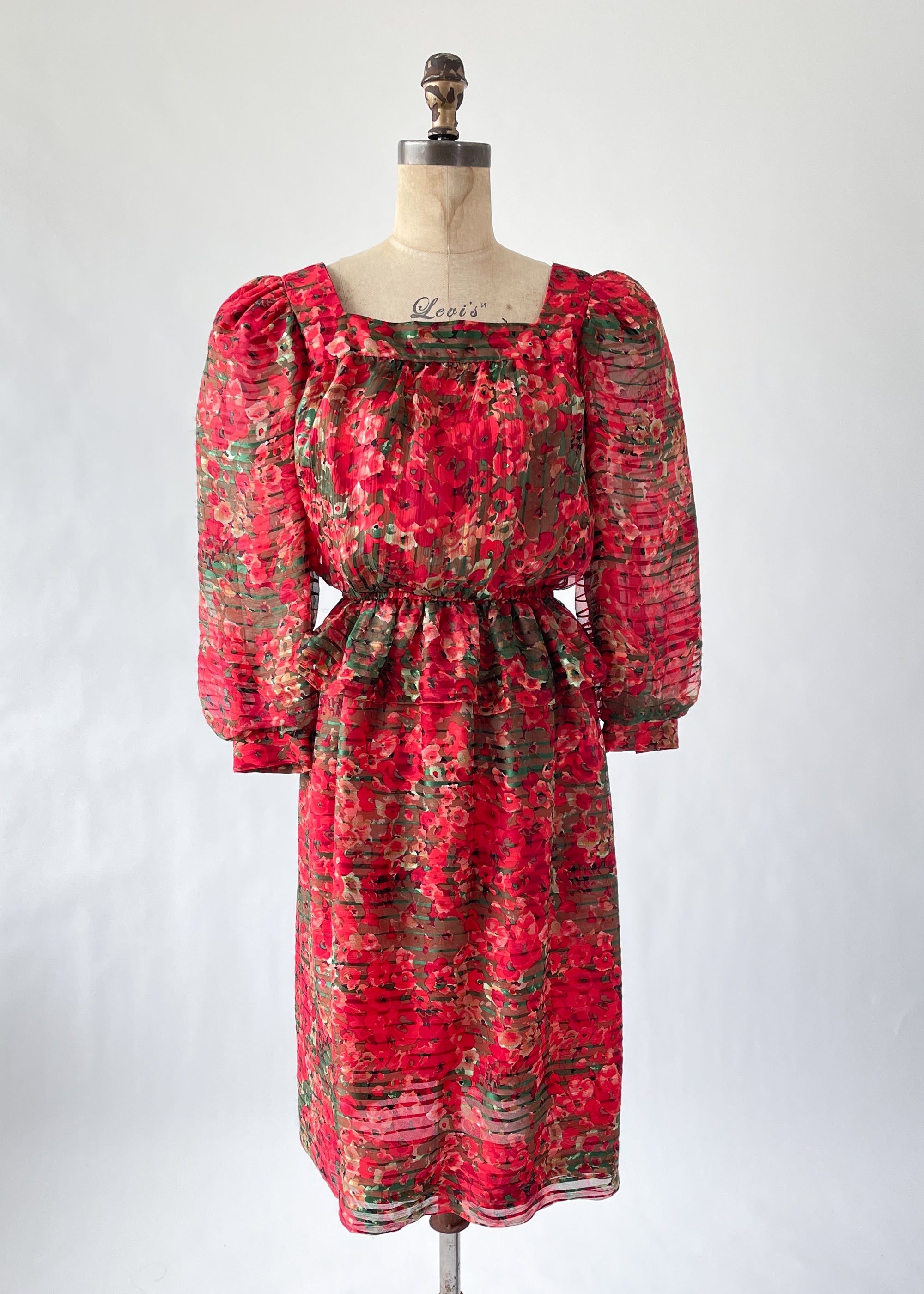 Vintage 1980s Diane Dickinson Silk Dress