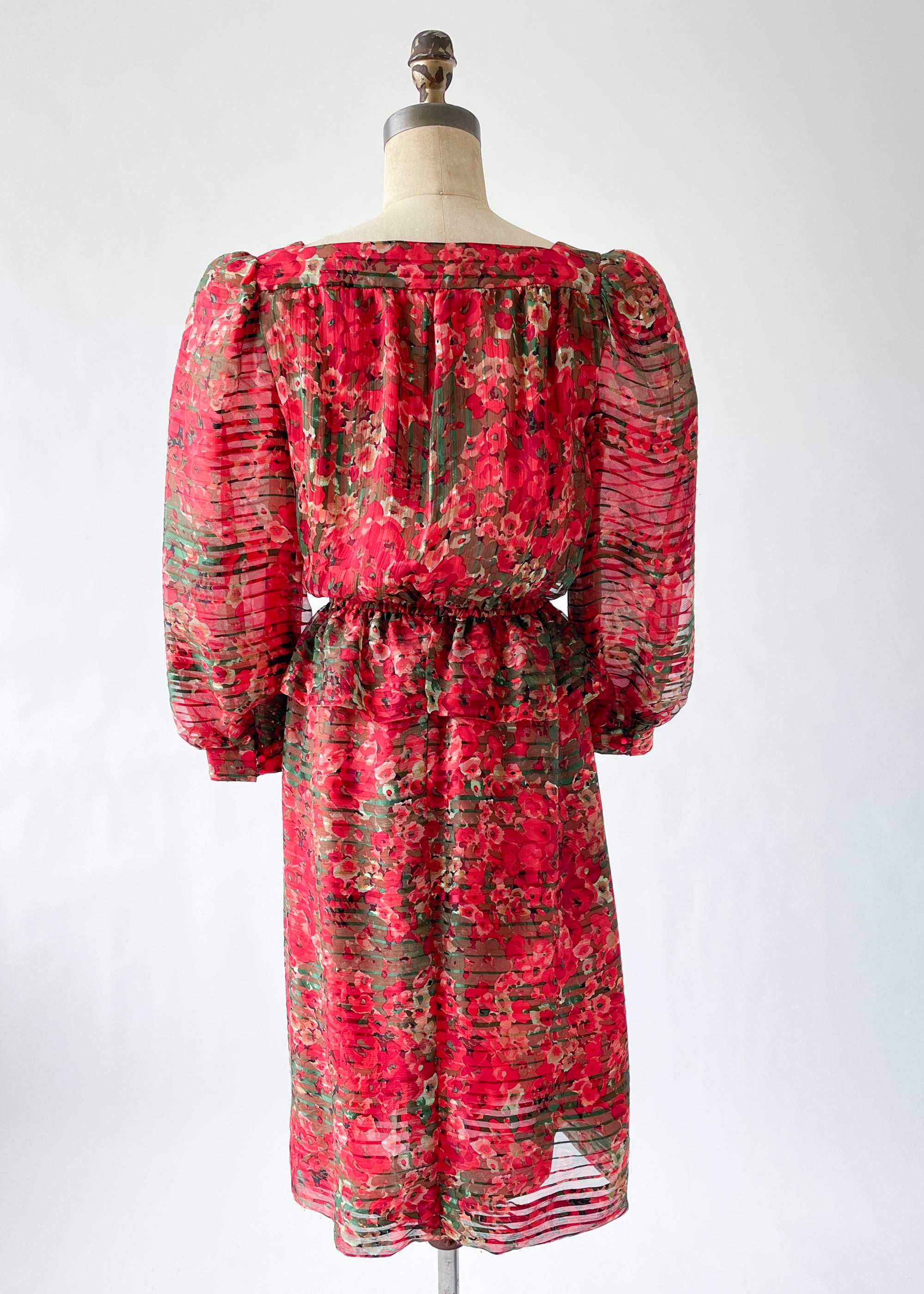 Vintage 1980s Diane Dickinson Silk Dress
