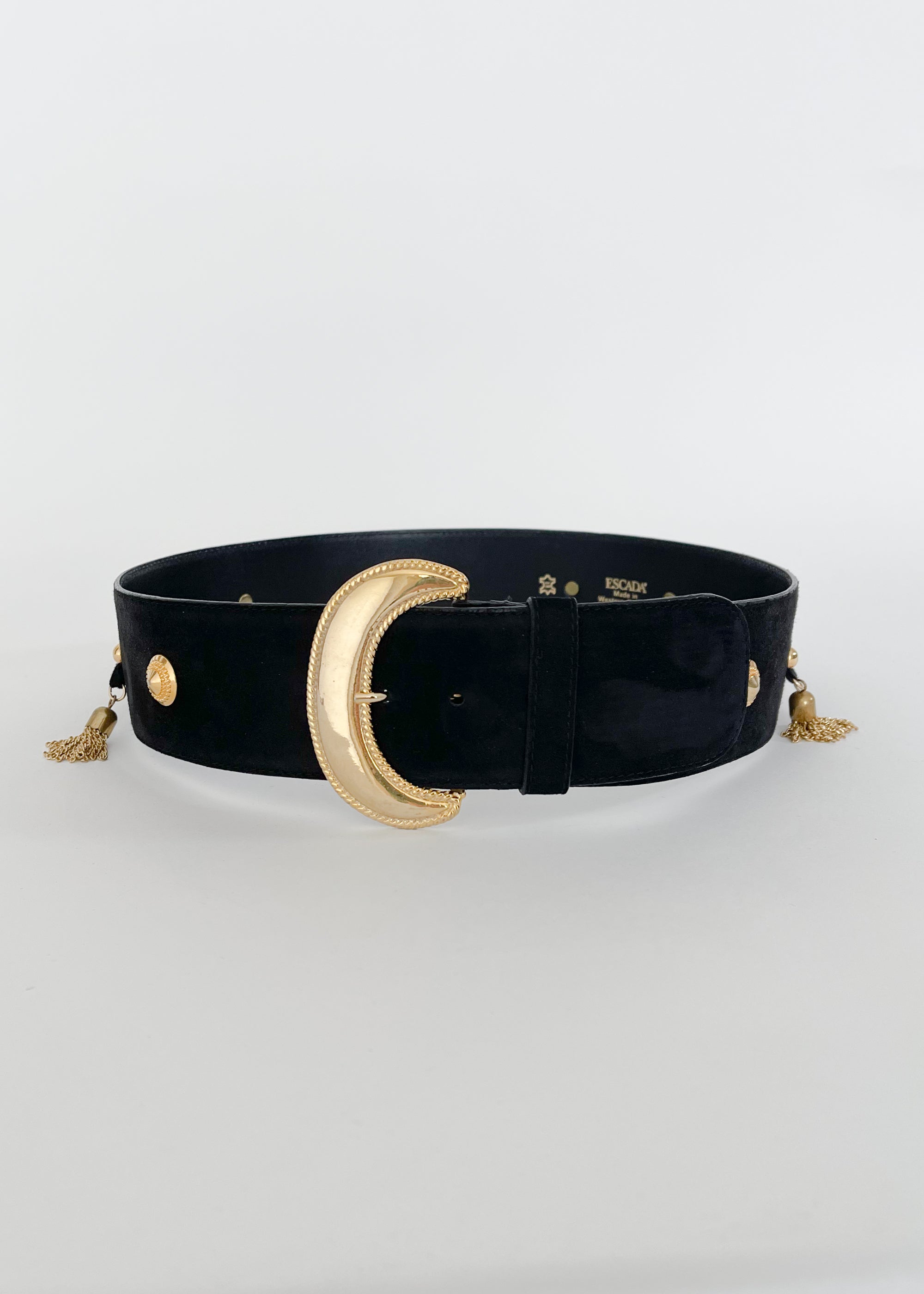 Vintage 1980s Escada Wide Belt with Tassels