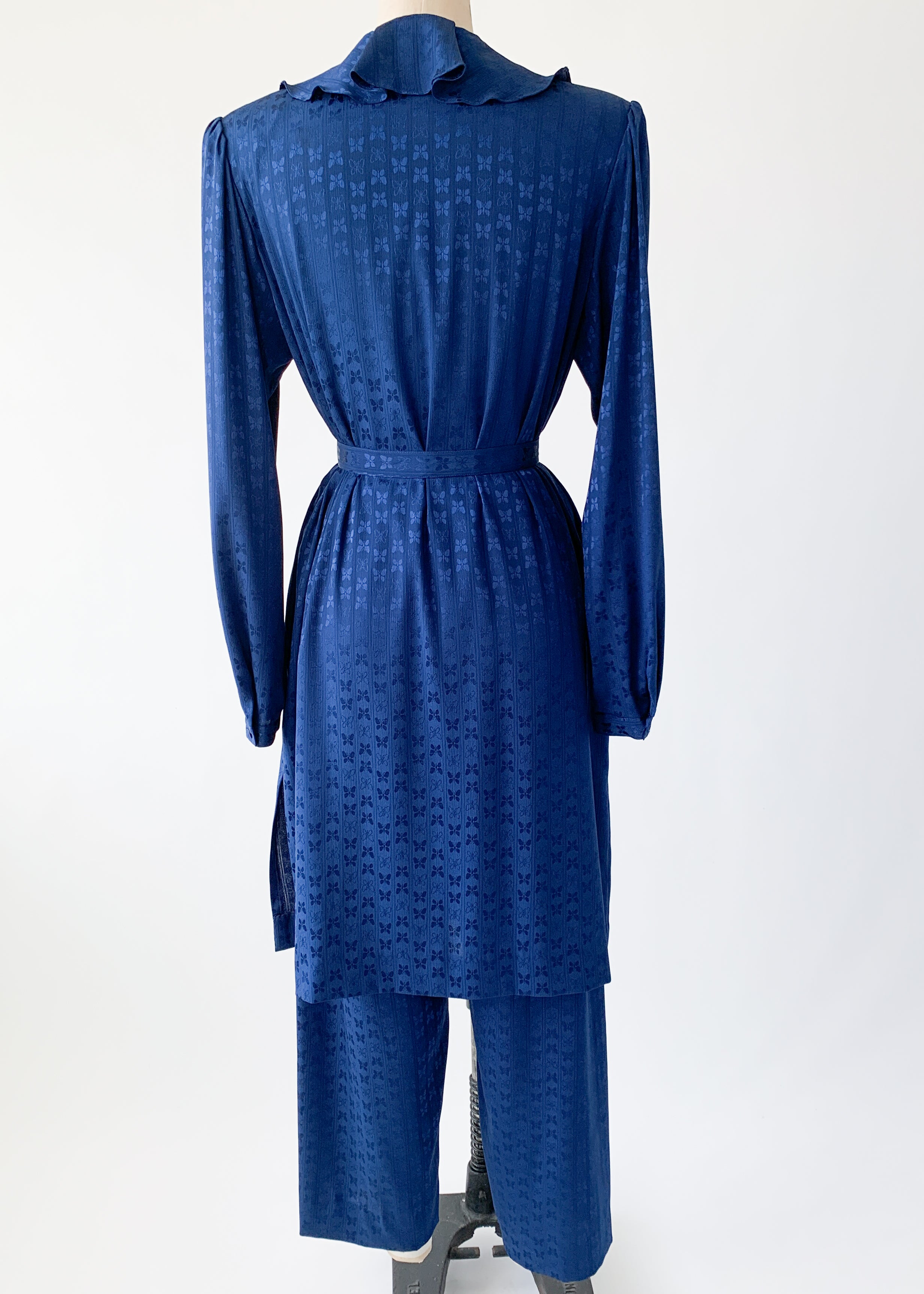 Vintage 1980s Hanae Mori Lounge Pantsuit Set