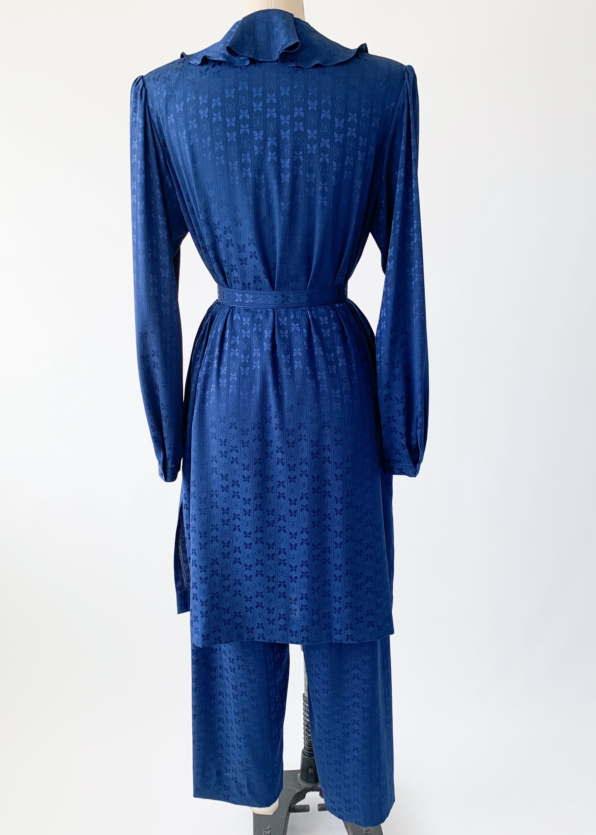 Vintage 1980s Hanae Mori Lounge Pantsuit Set