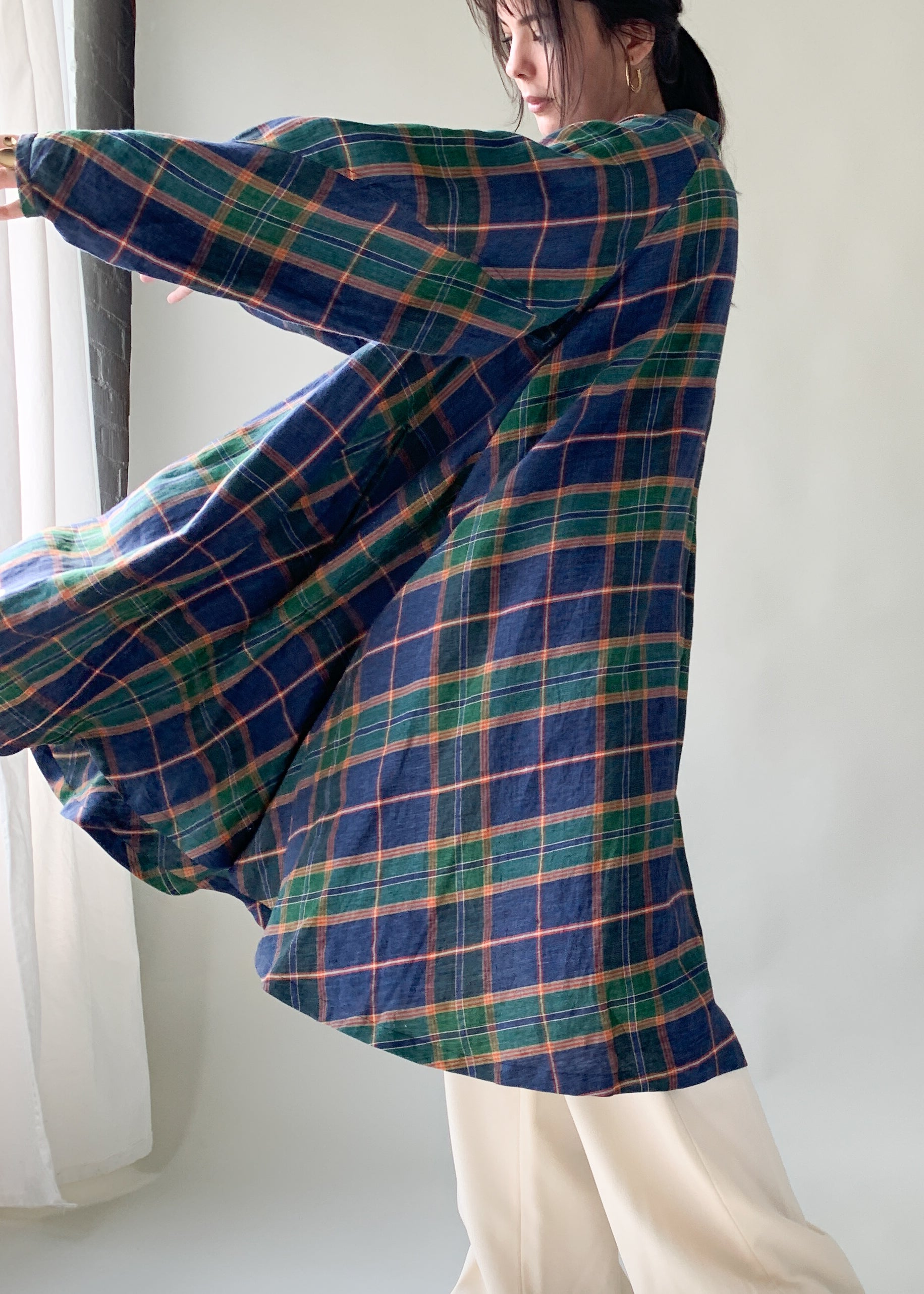 Vintage 1980s Koos van der Akker Linen Coat