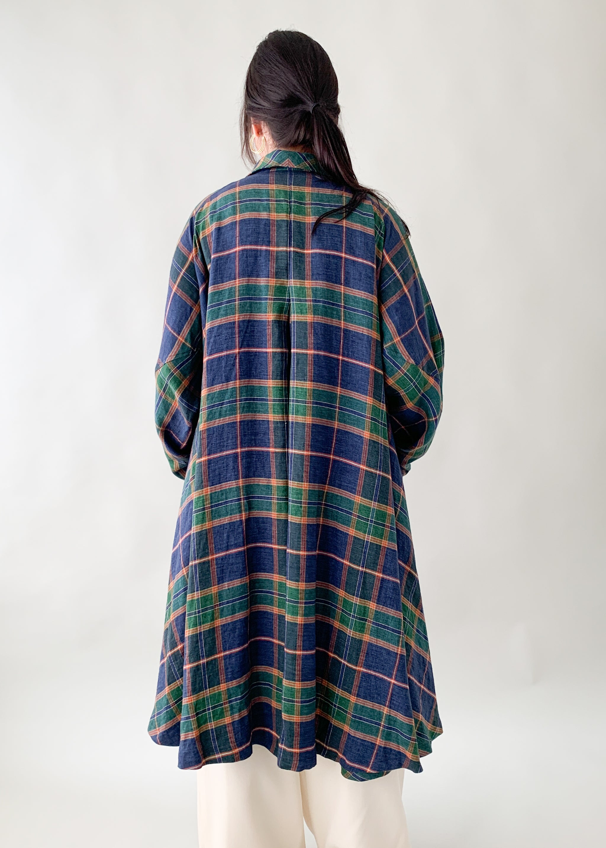 Vintage 1980s Koos van der Akker Linen Coat