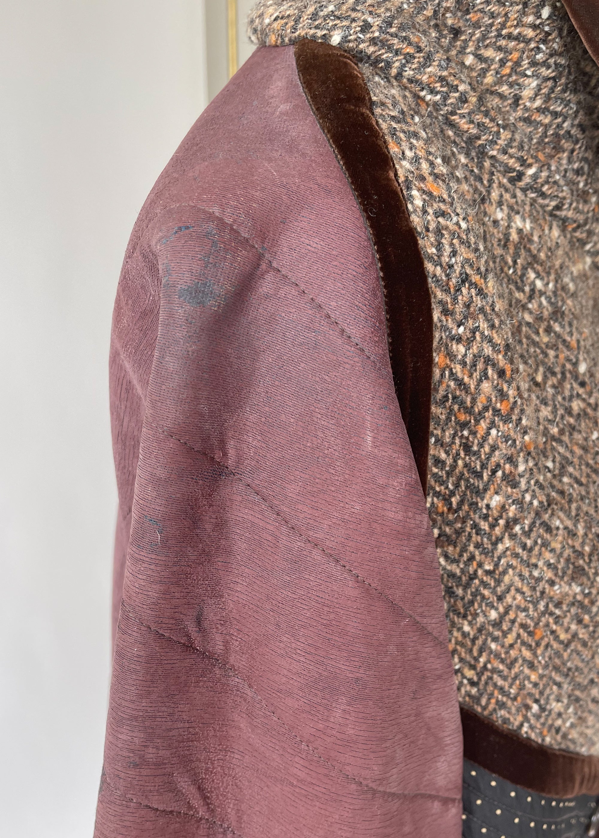Vintage 1980s Koos Van Den Akker Patchwork Swing Coat