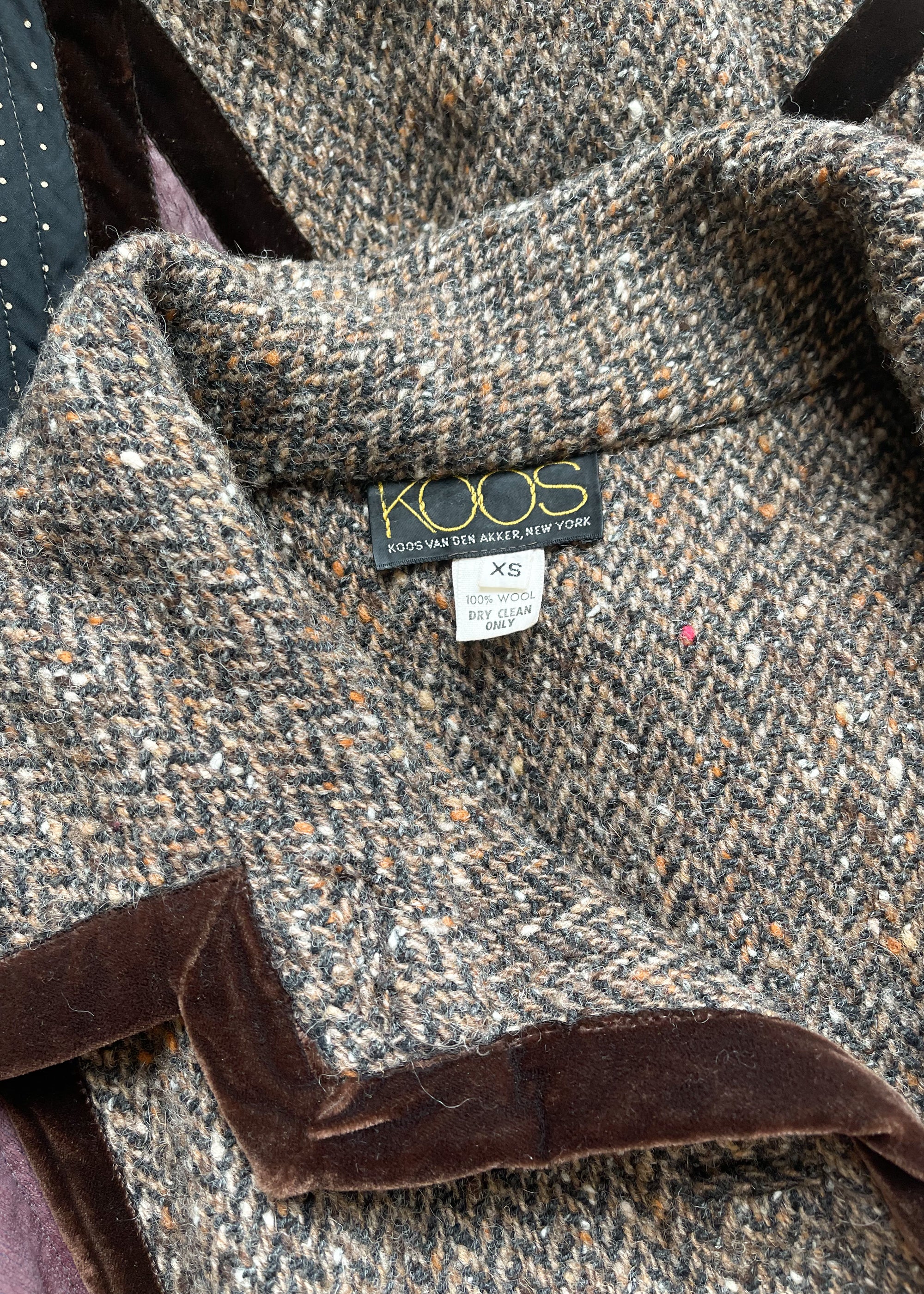 Vintage 1980s Koos Van Den Akker Patchwork Swing Coat