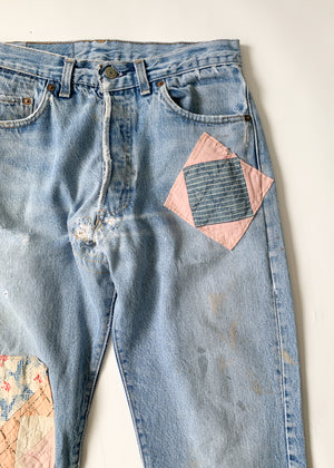 Vintage 1980s Levi's 501 Patched Jeans