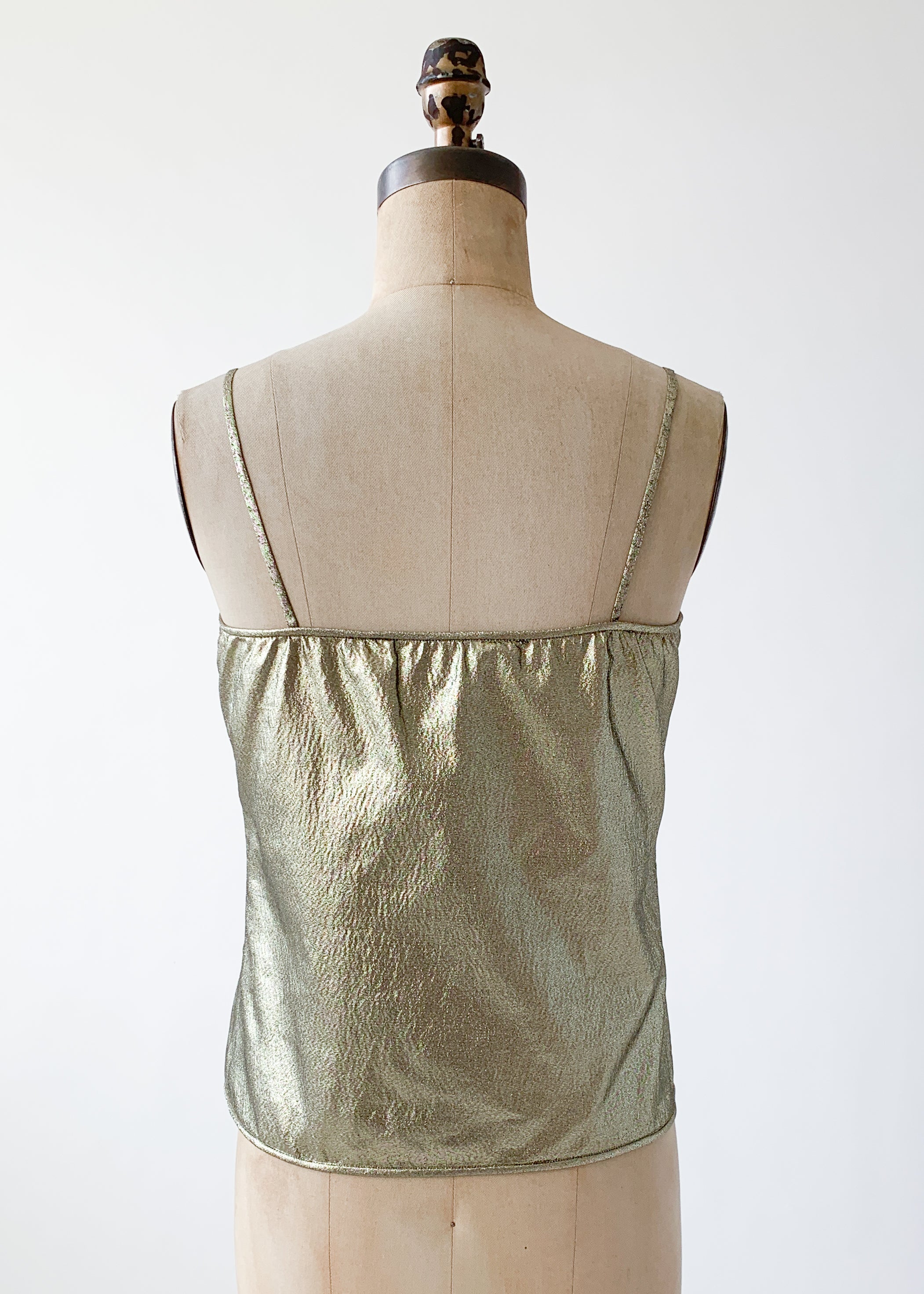 Vintage 1980s Mary McFadden Gold Tank