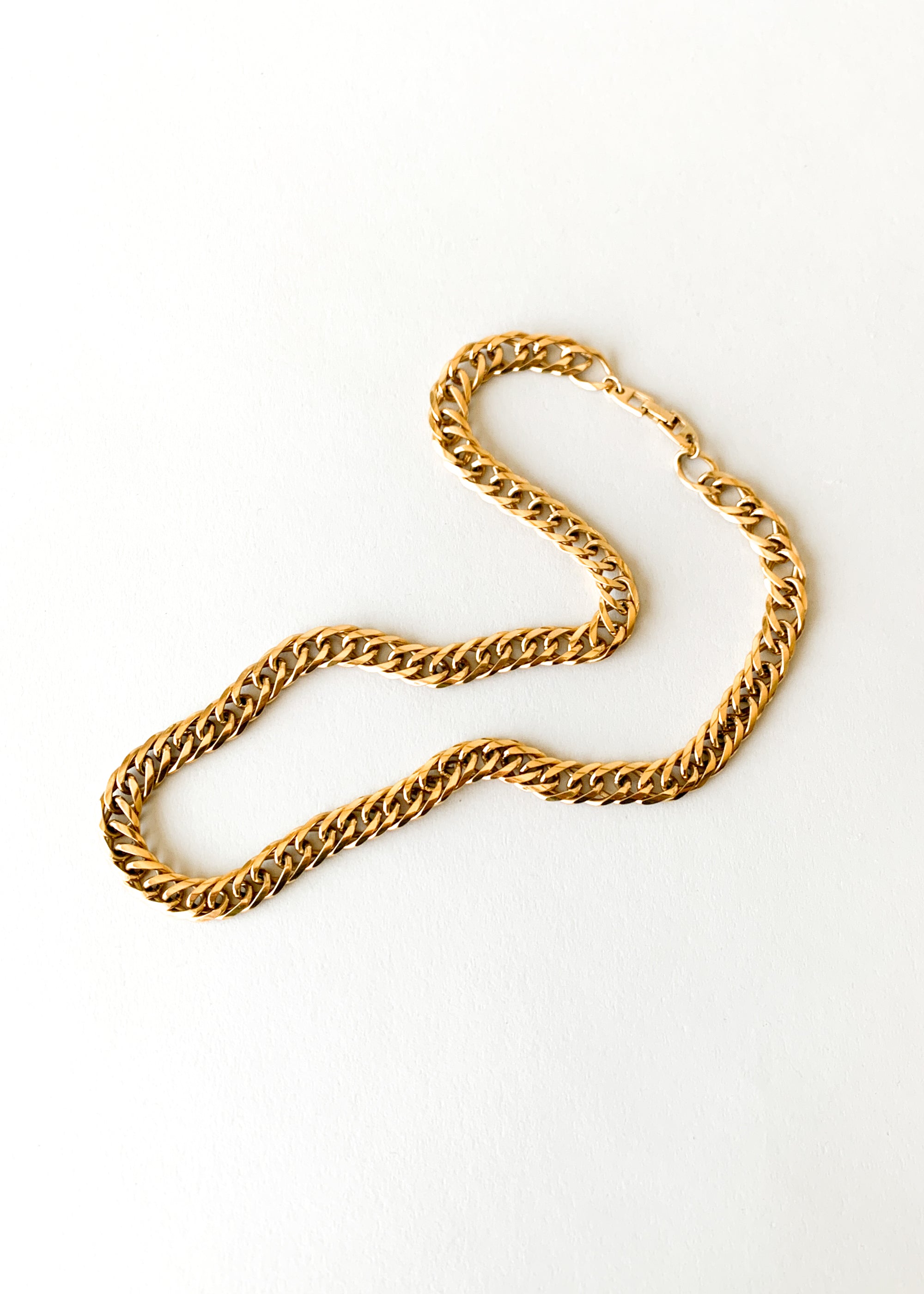 Vintage Gold Chain Link Necklace