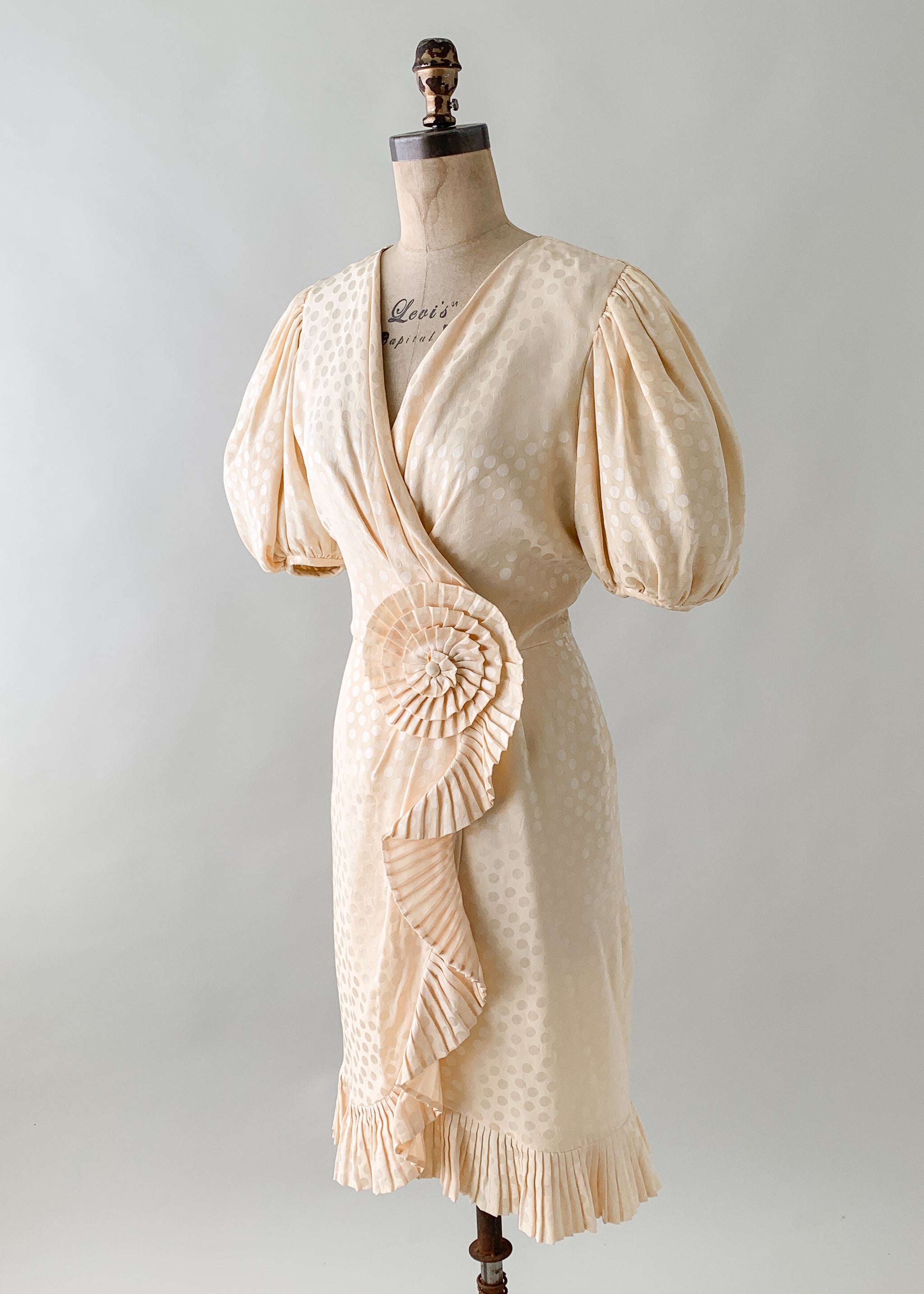 albert nipon silk dress VINTAGE '80s ALBERT NIPON BOUTIQUE SEASHELL & STARFISH SILK DRESS Vintage Clothing & Fashions
