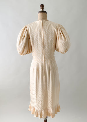 Vintage 1980s Albert Nipon Silk Dress