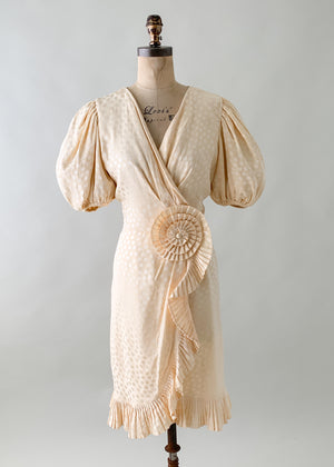 Vintage 1980s Albert Nipon Silk Dress