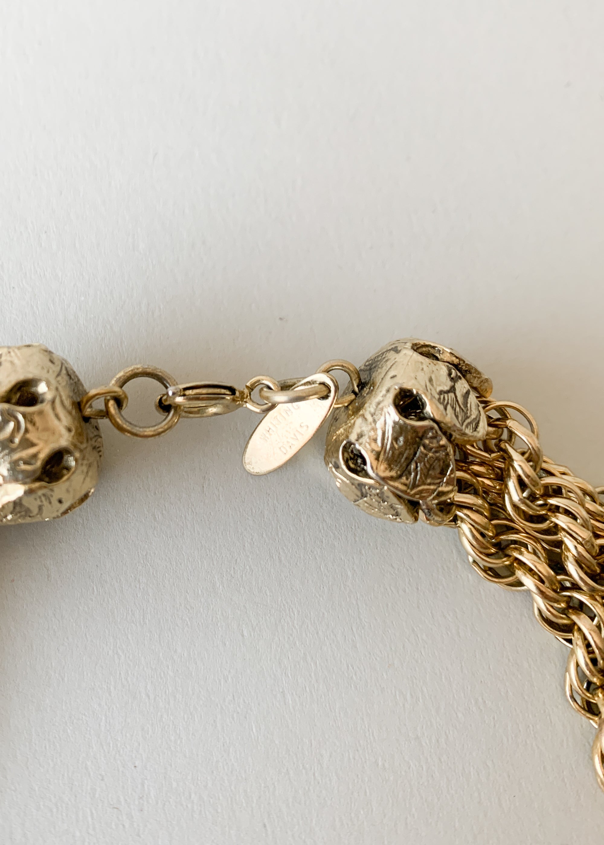 Vintage Whiting & Davis Multi Rope Chain Necklace