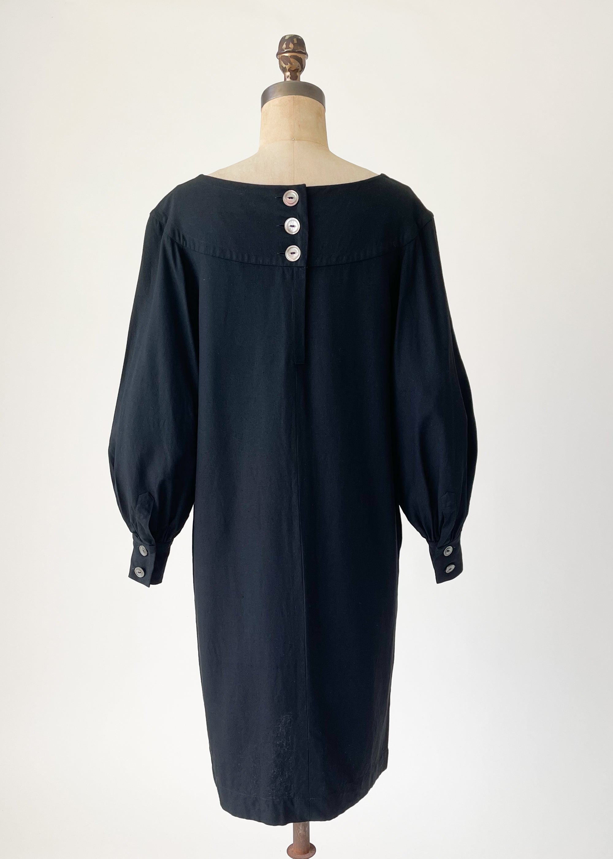 Vintage 1980s YSL Raw Silk Dress