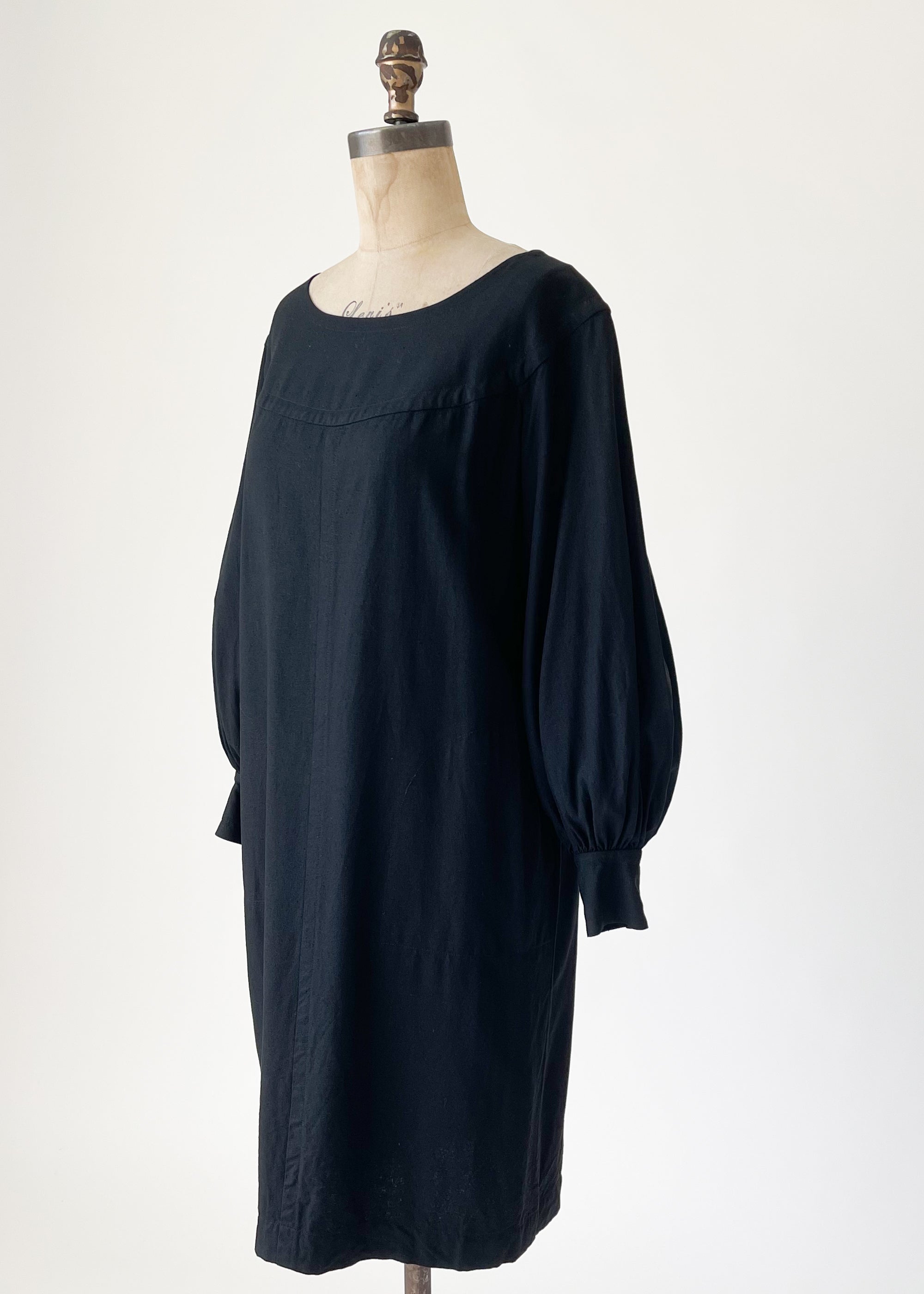 Vintage 1980s YSL Raw Silk Dress