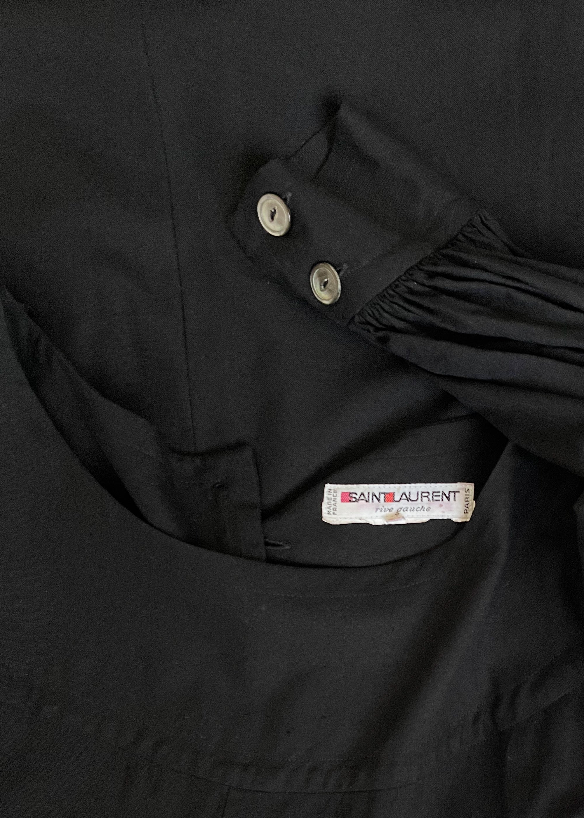 Vintage 1980s YSL Raw Silk Dress