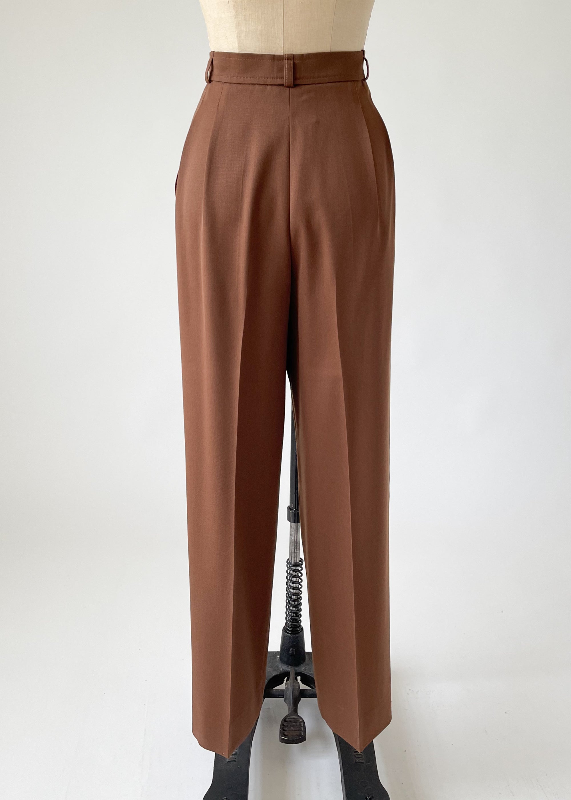 Vintage 1980s YSL Wool Gabardine Pant Suit — Oversized Jacket