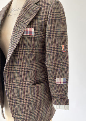 Vintage Patched Menswear Tweed Jacket