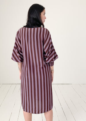 Vintage Silk Striped Dress