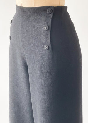 Vintage Chanel Wool Sailor Pants