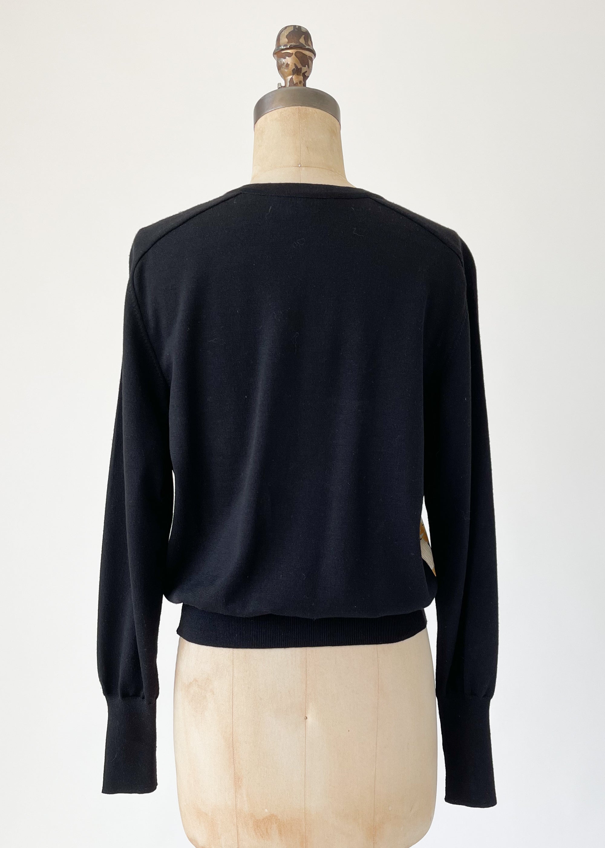 Vintage 1990s Hermes Silk Knit Cardigan