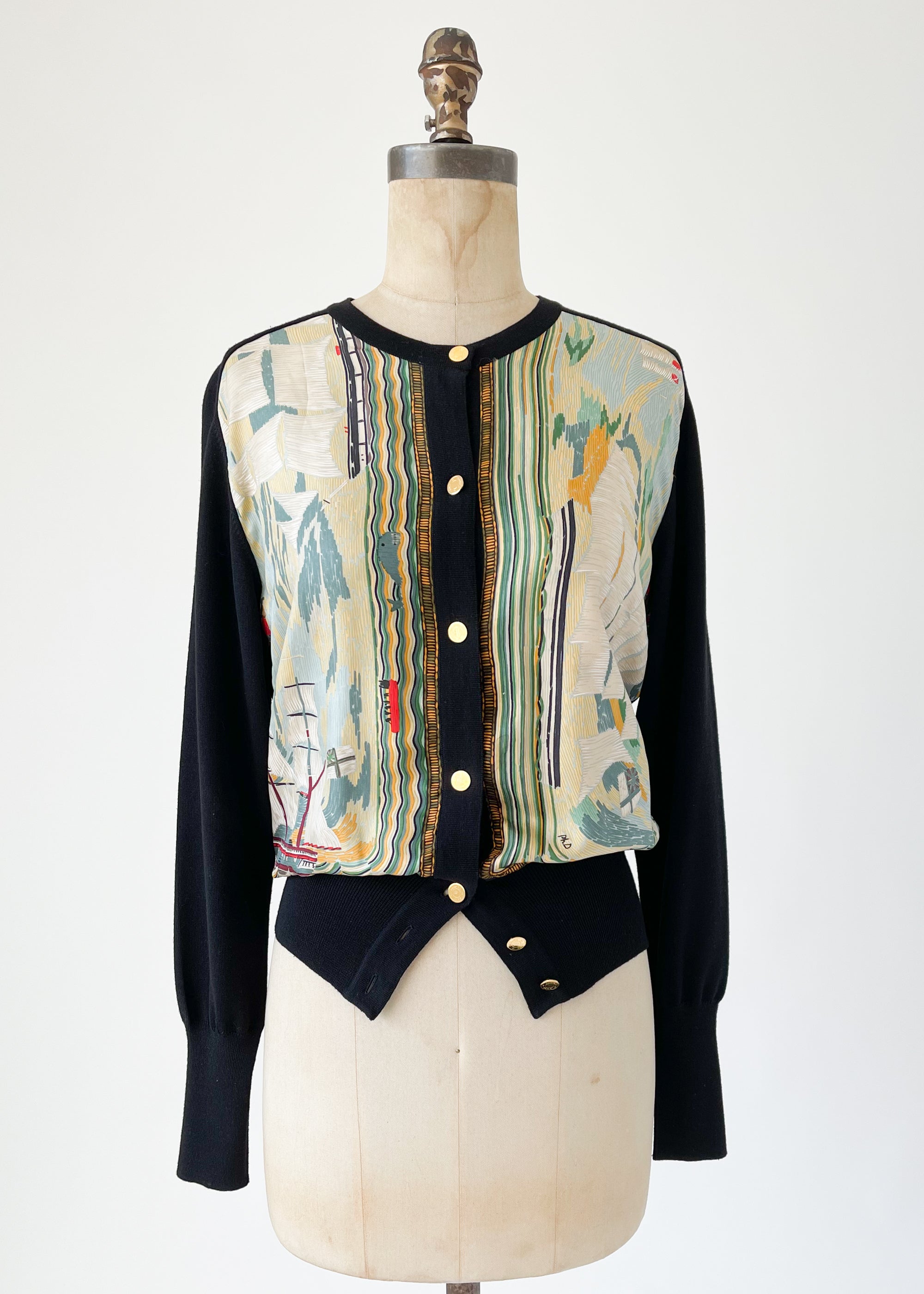 トップス HERMES SILK CARDIGAN Vintage Hermès Silk Knit Cardigan — 