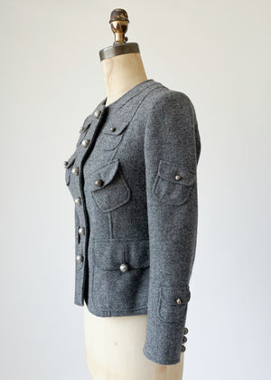 Vintage 1990s Moschino Cheap and Chic Wool Military Jacket