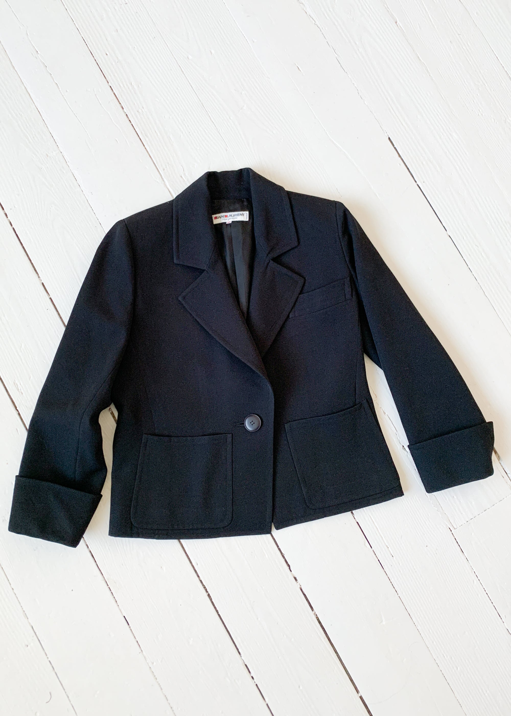 Vintage 1980s YSL Cropped Jacket