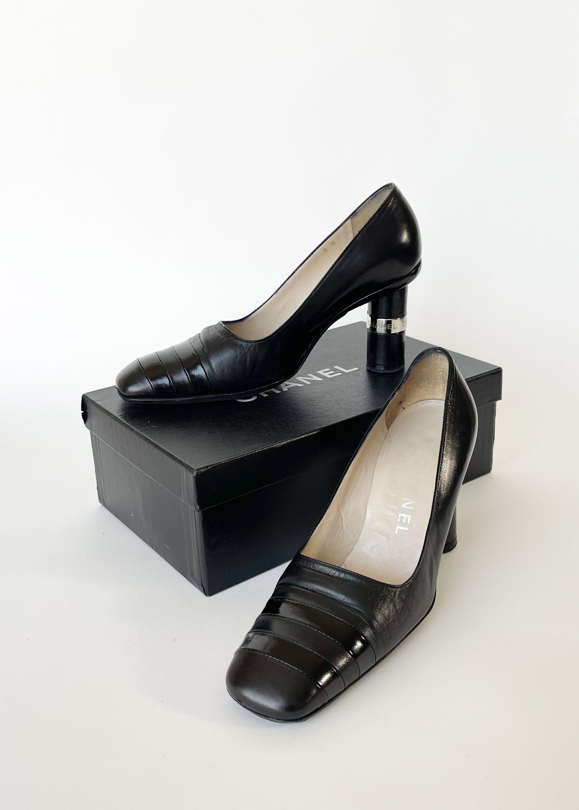 Vintage Chanel Shoes Size 388 Ankle Strap Designer Pumps  Etsy UK
