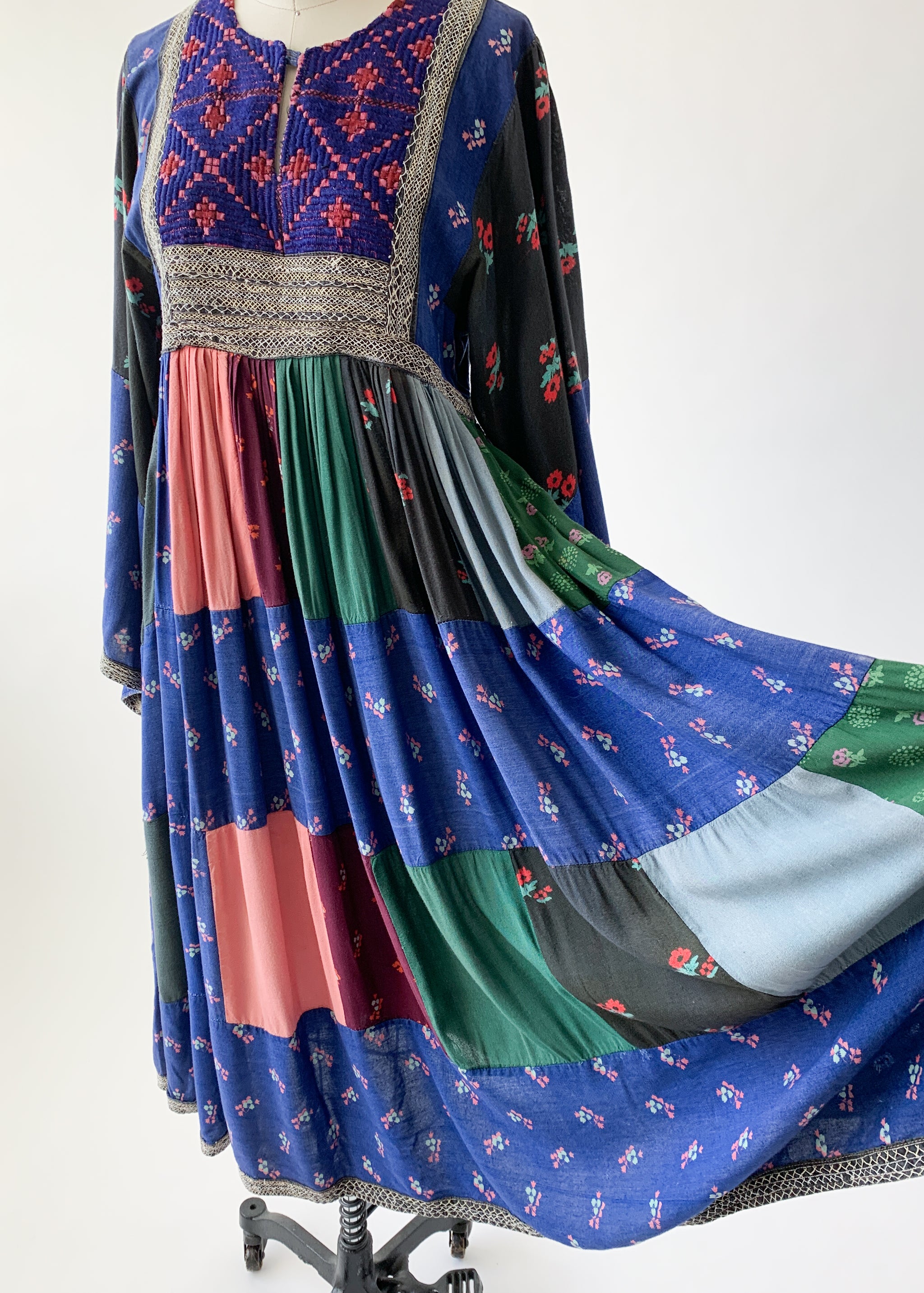 afghani maxi dress Vintage Afghani Patchwork Dress
