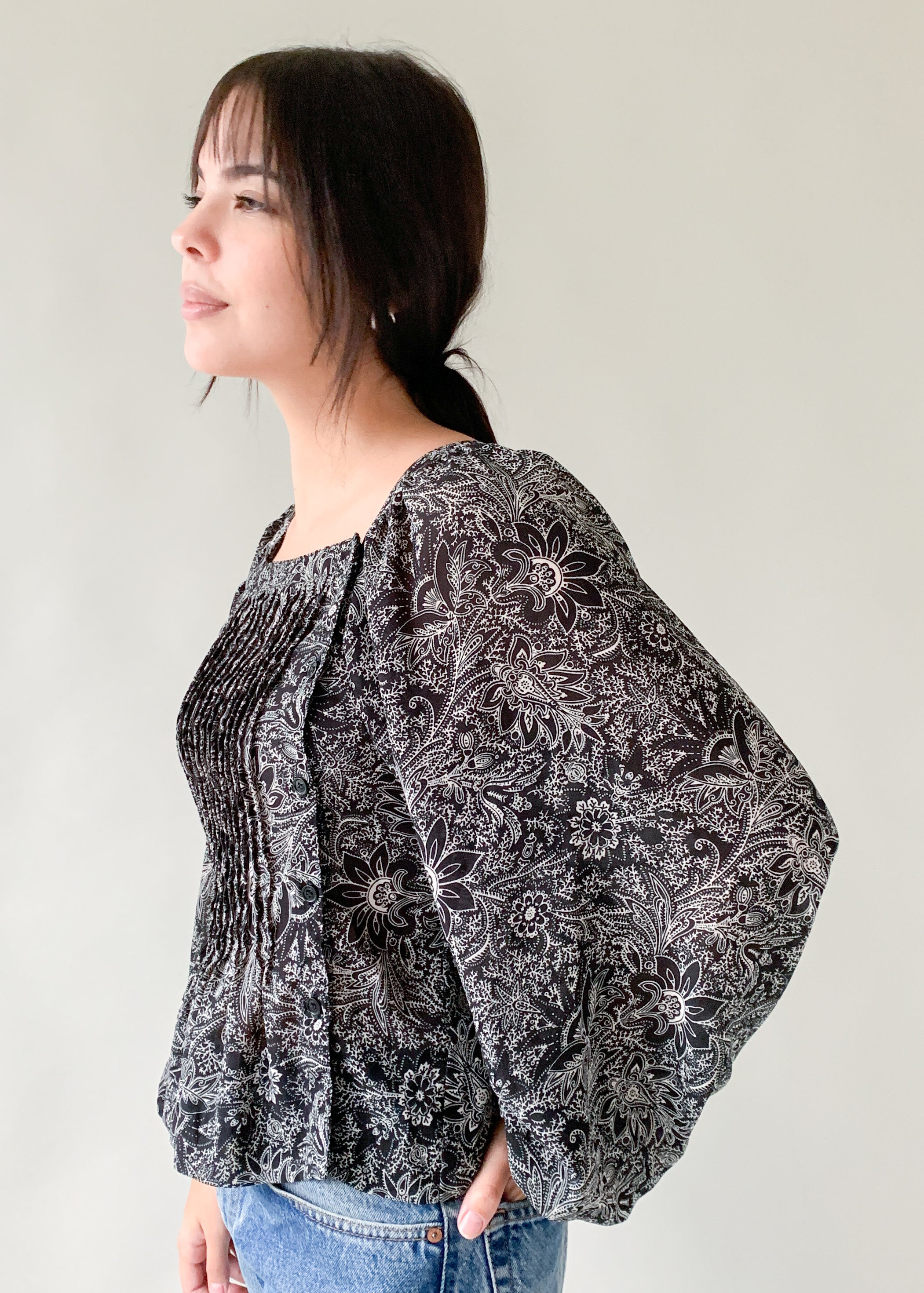 Vintage Black and White Top
