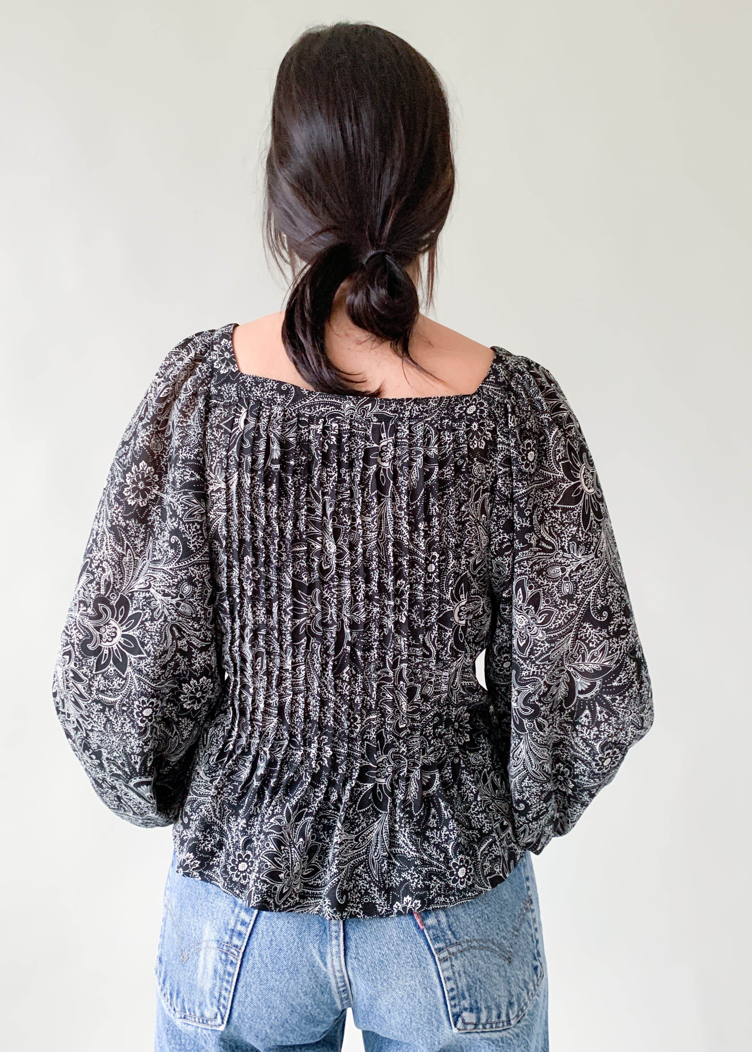Vintage Black and White Top