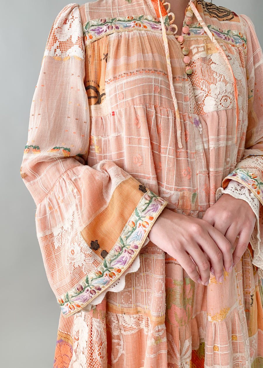 Vintage 1970s Catherine Buckley Caftan Dress