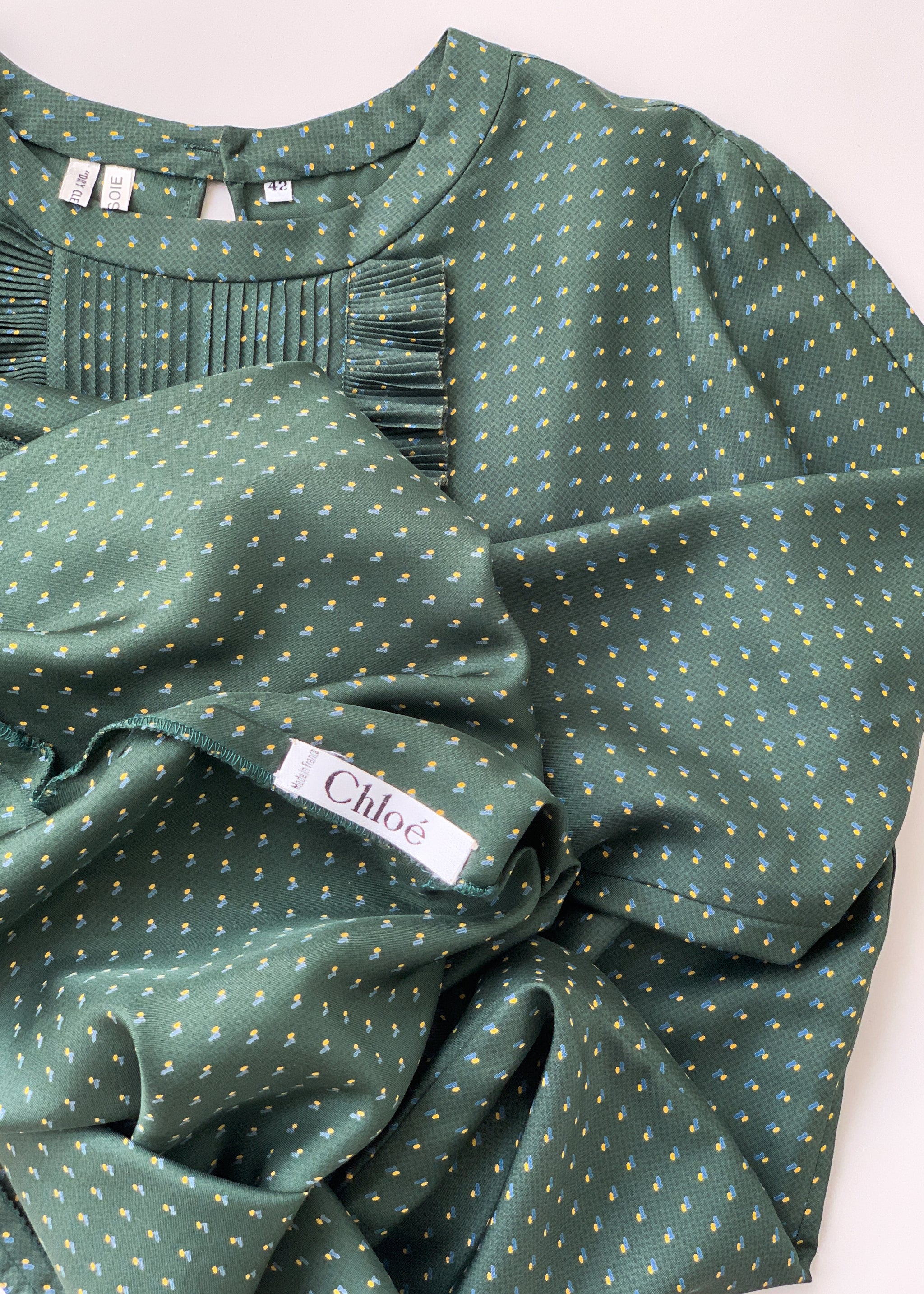 Vintage 1970s Chloe Silk Mini Dress