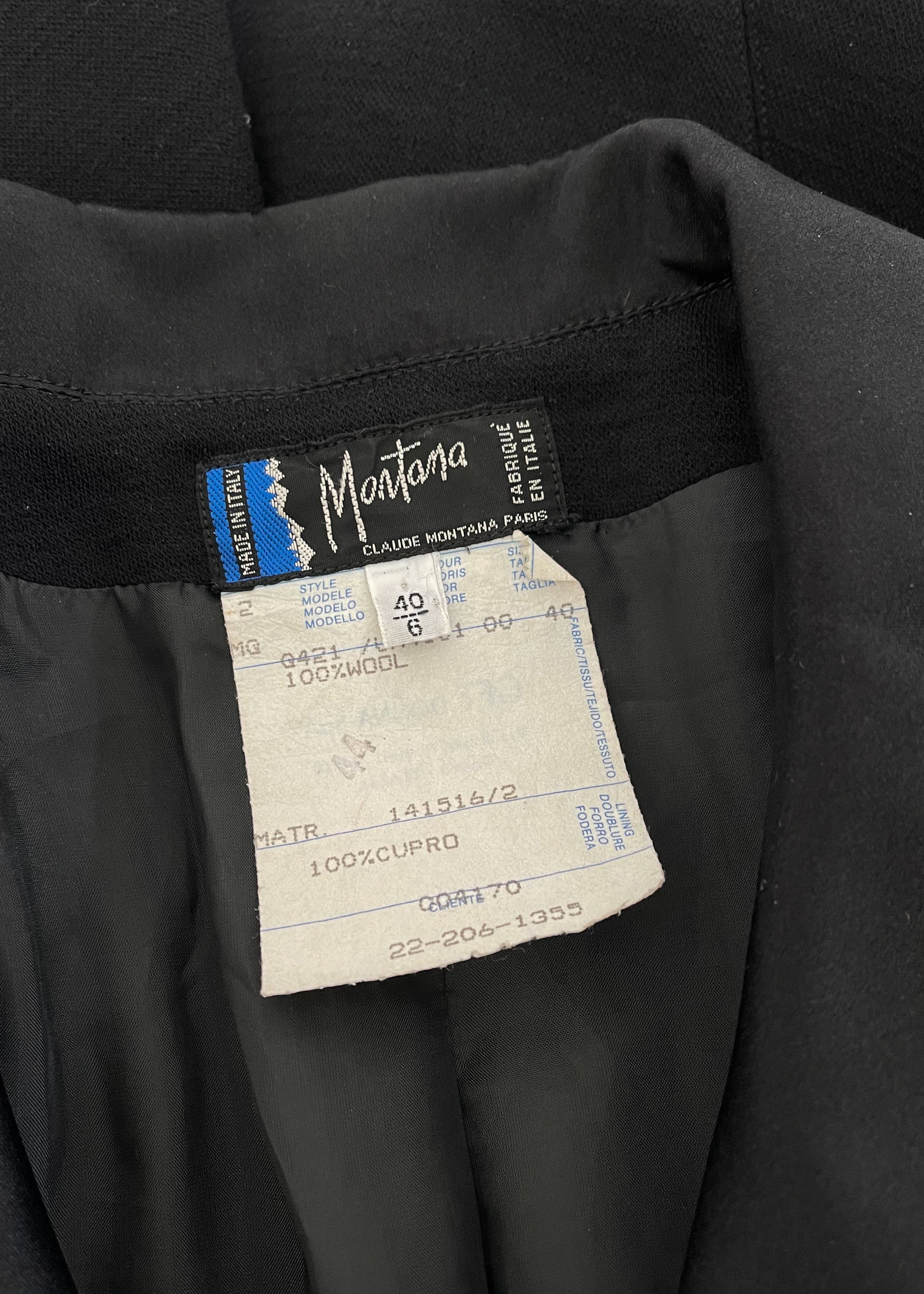 Vintage 1980s Claude Montana Asymmetrical Blazer