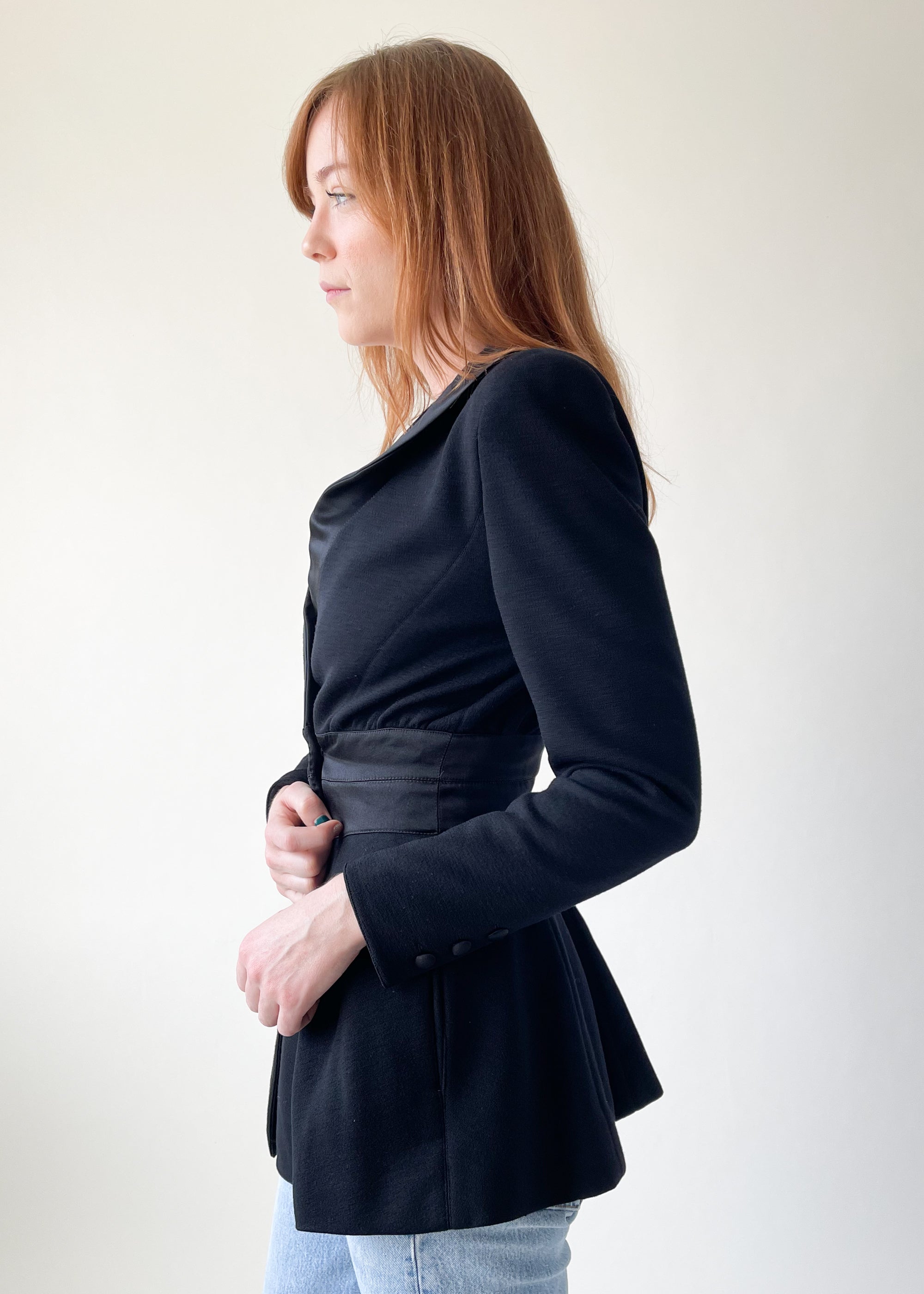 Vintage 1980s Claude Montana Asymmetrical Blazer