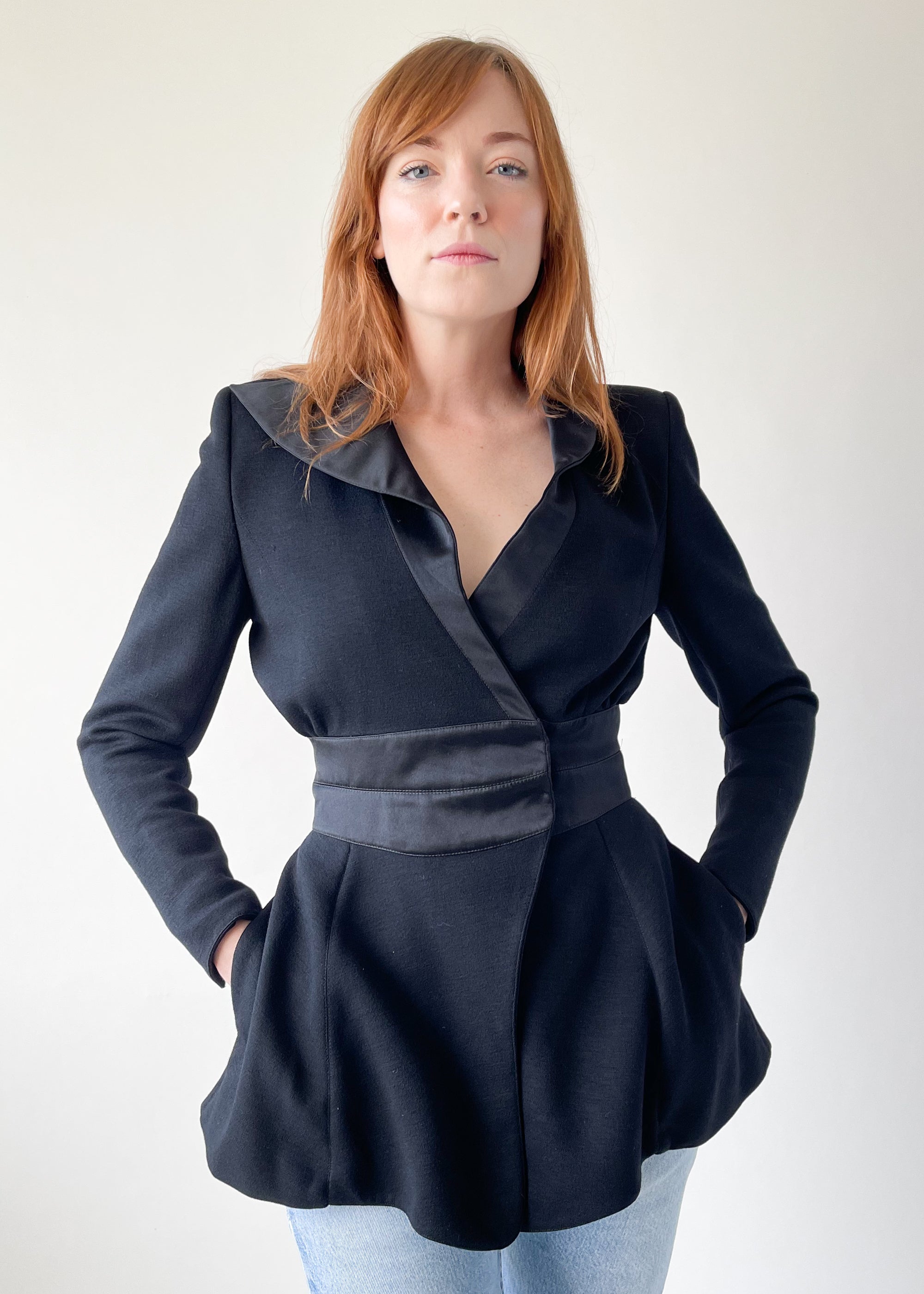 Vintage 1980s Claude Montana Asymmetrical Blazer