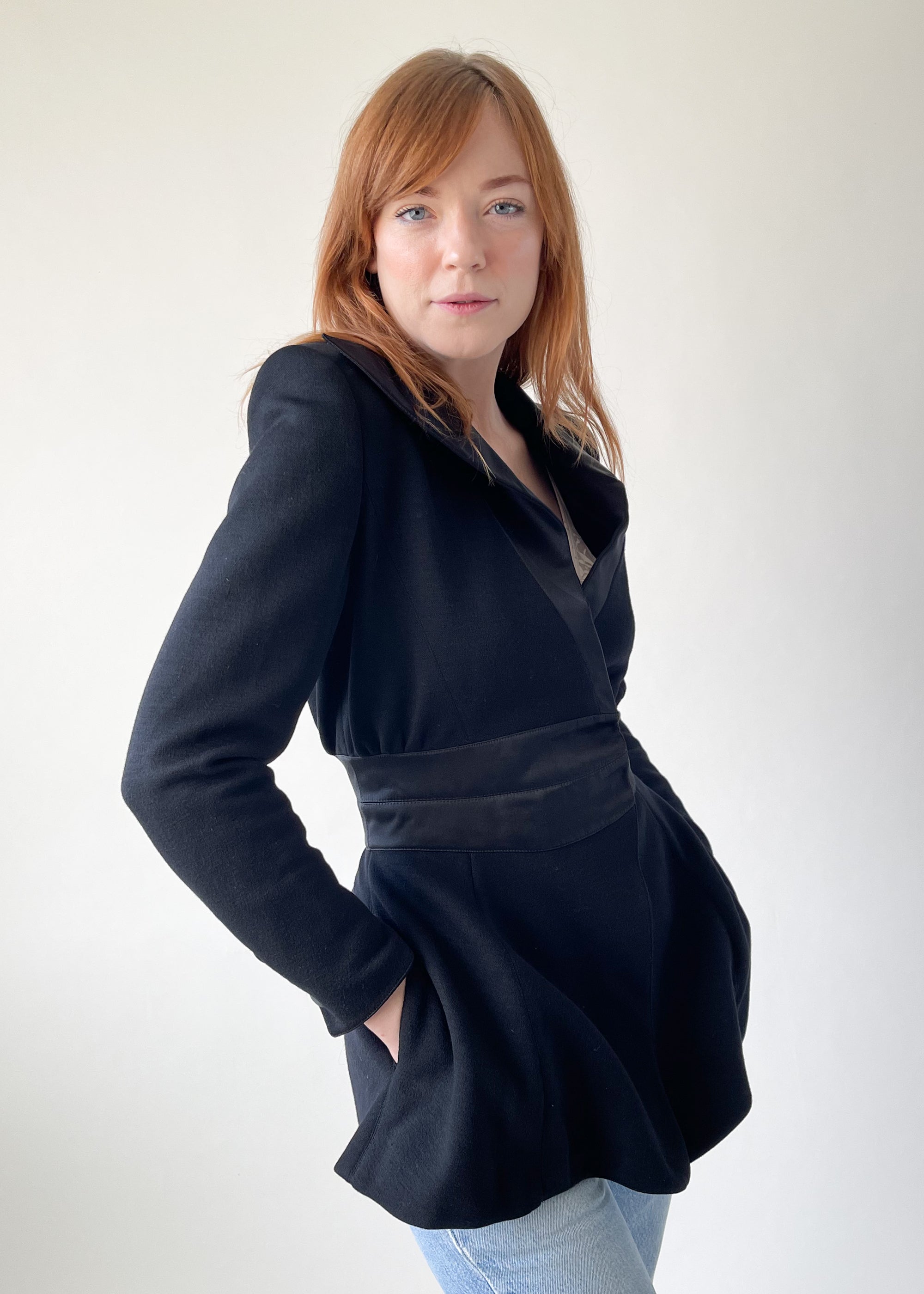 Vintage 1980s Claude Montana Asymmetrical Blazer